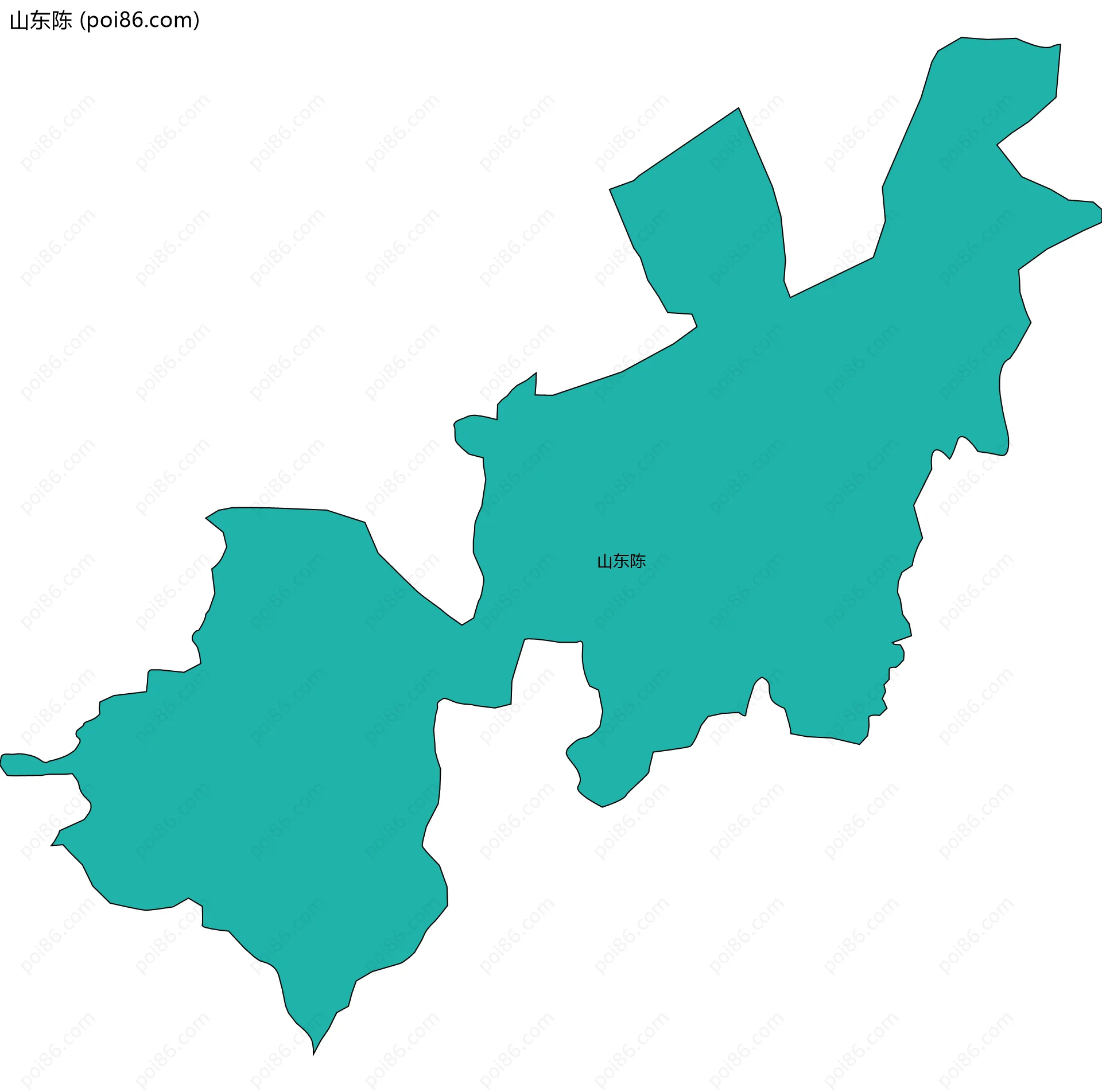 山东陈边界地图