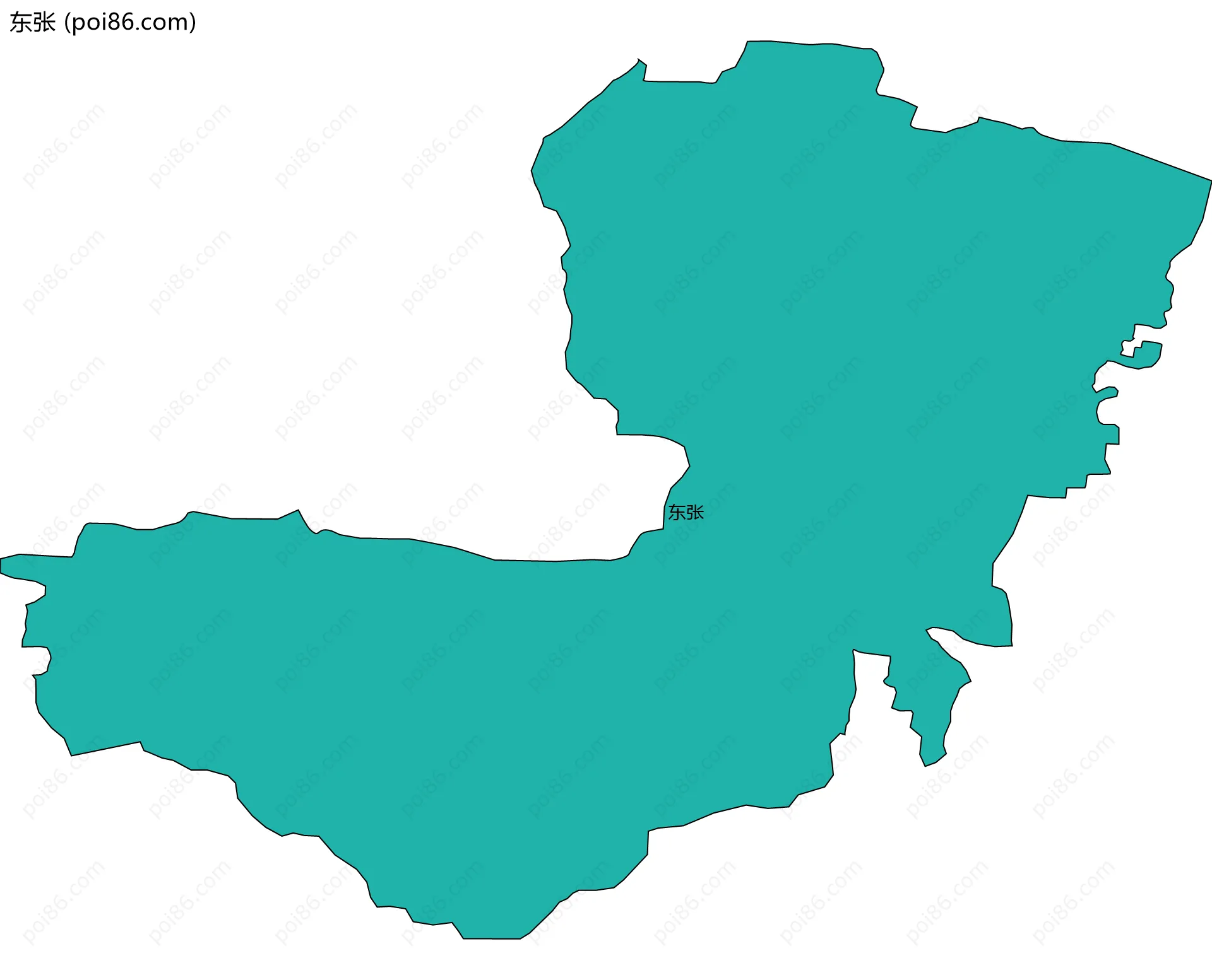 东张边界地图