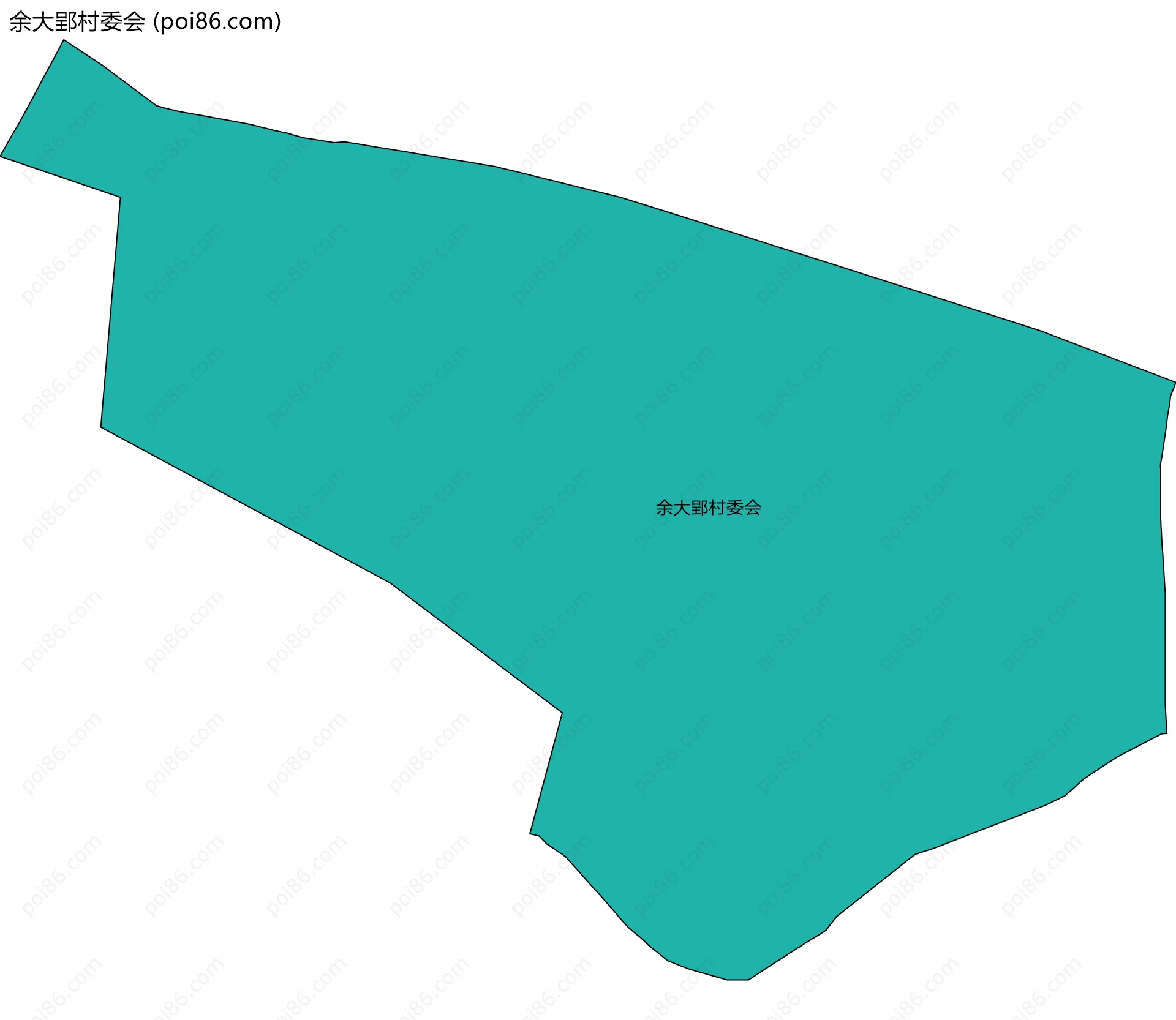 余大郢村委会边界地图