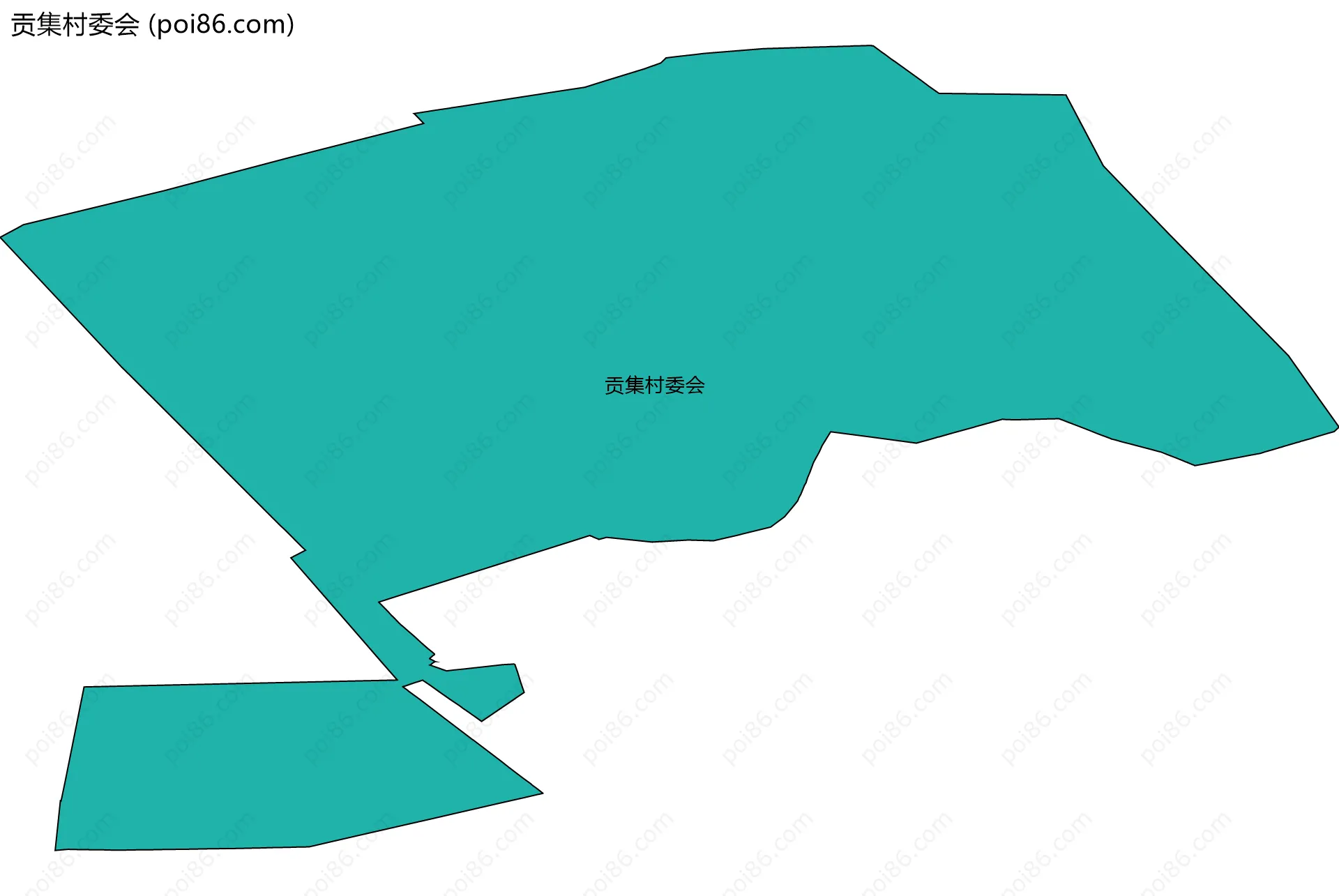 贡集村委会边界地图