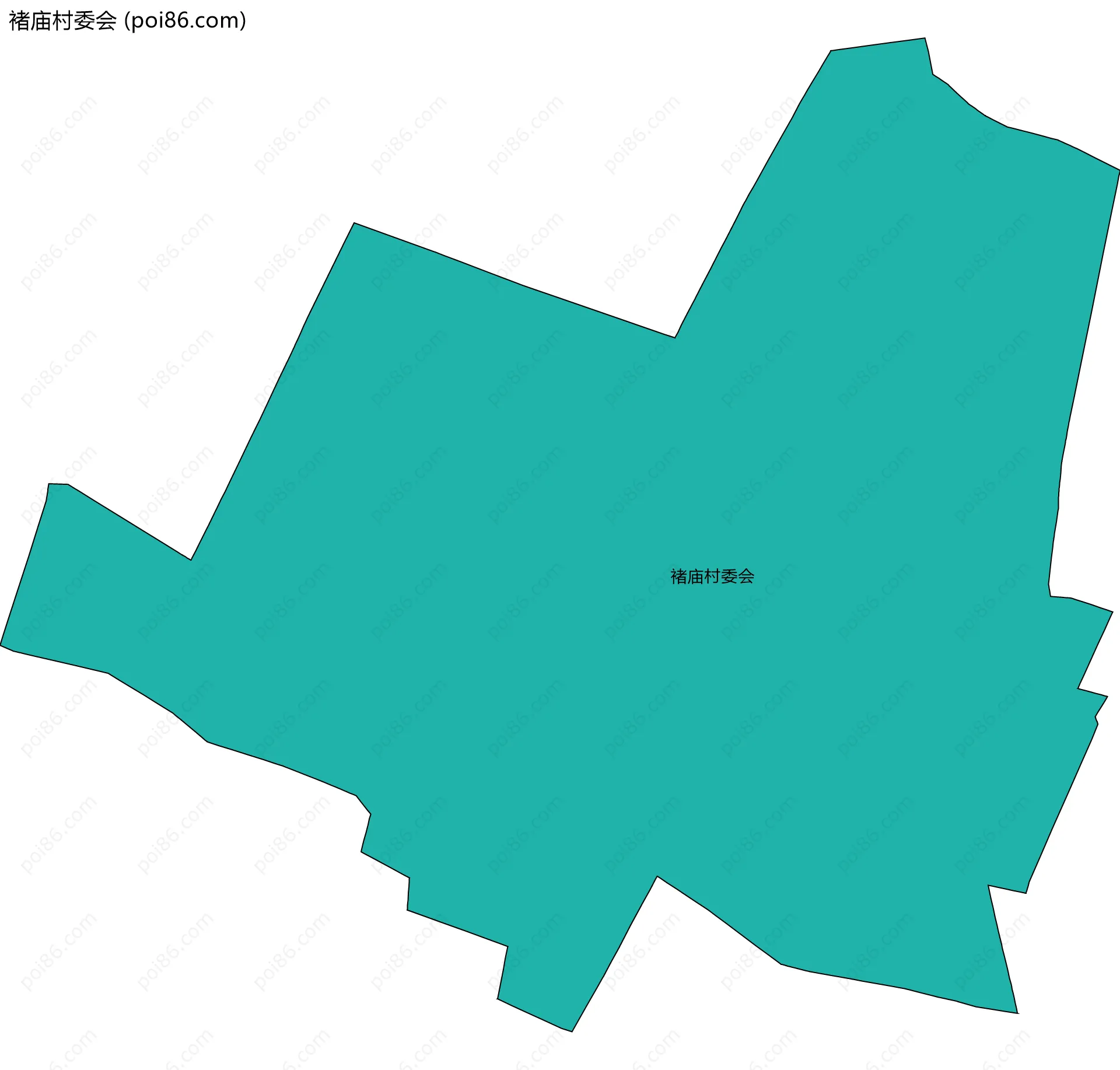 褚庙村委会边界地图