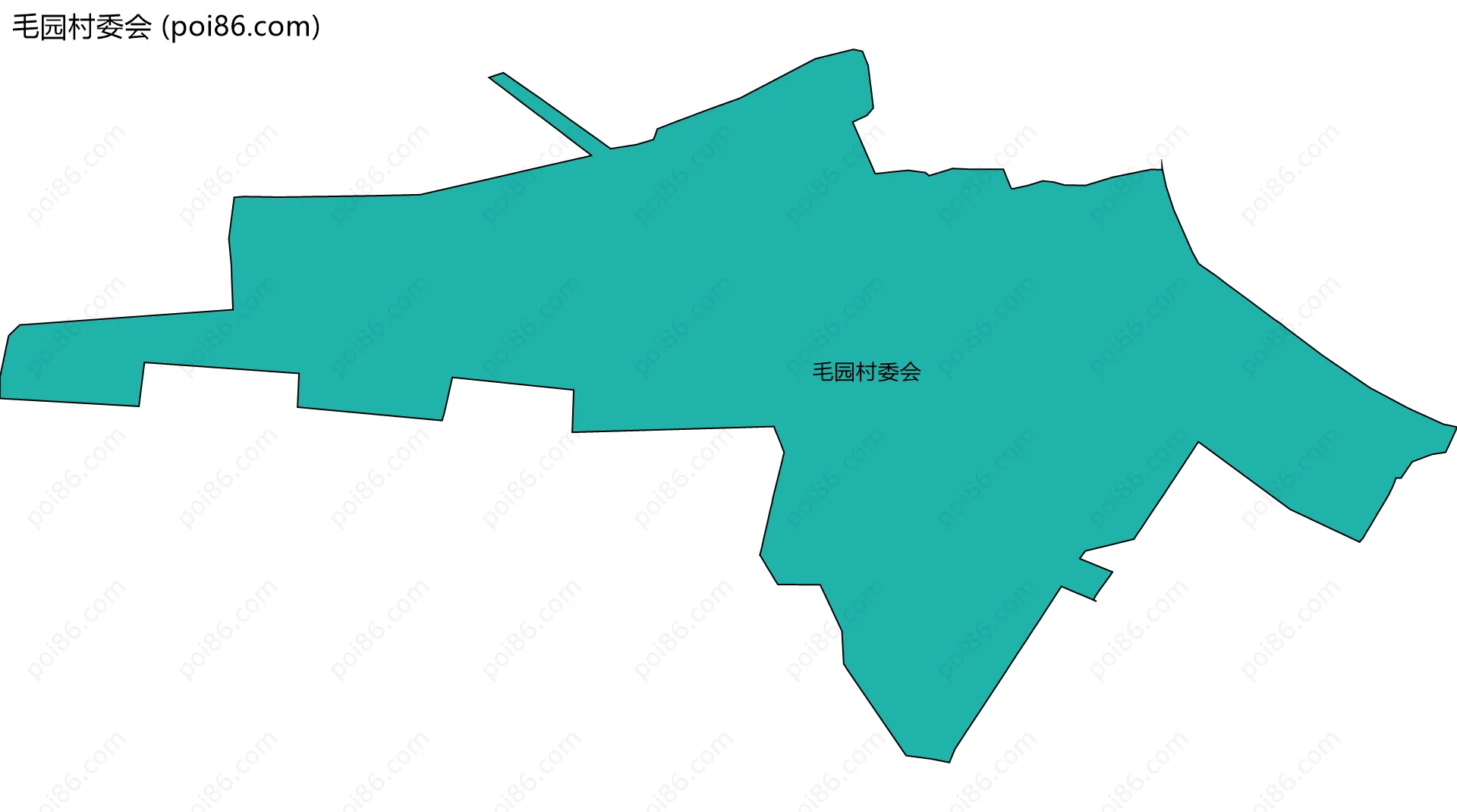 毛园村委会边界地图