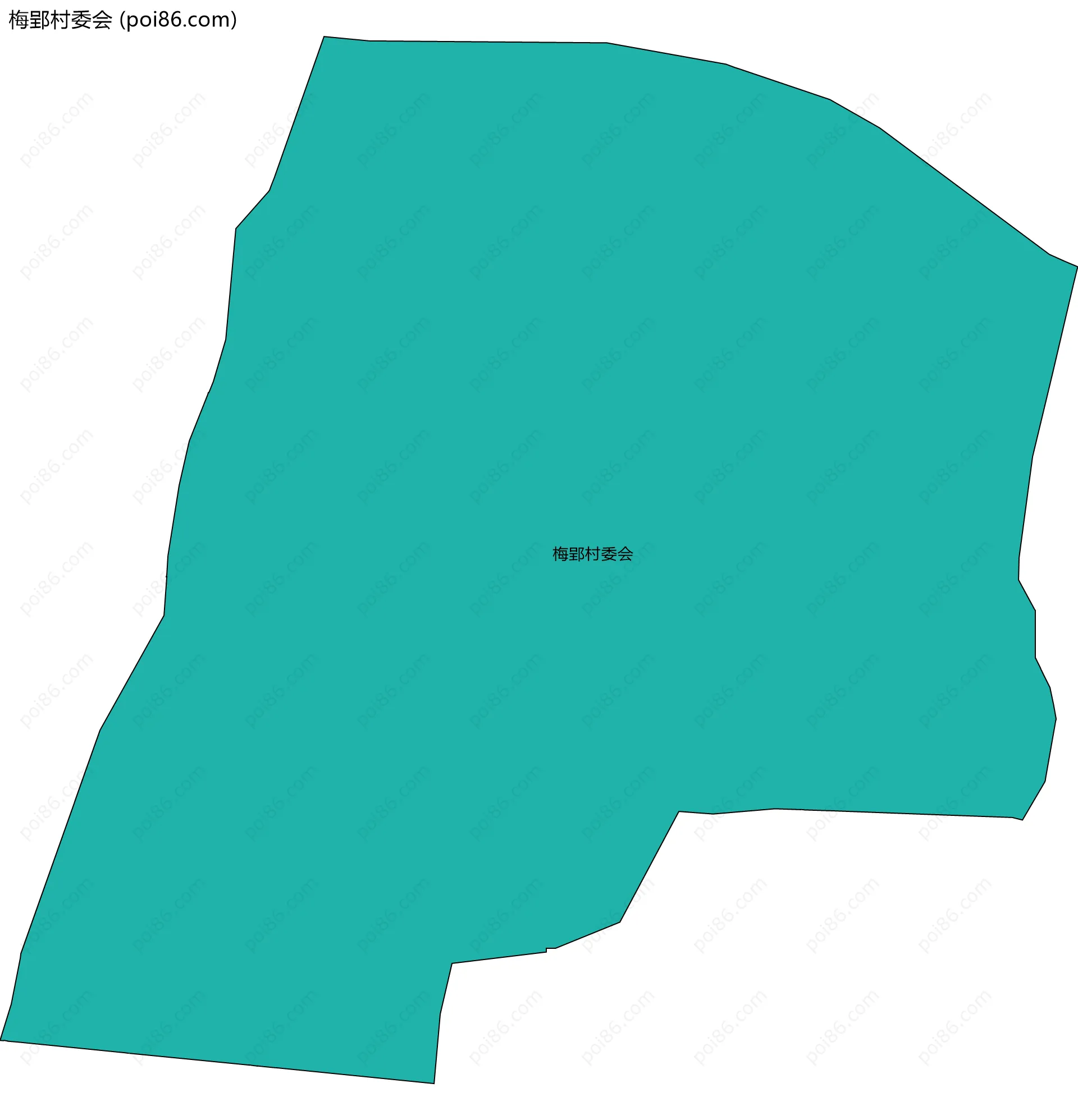 梅郢村委会边界地图