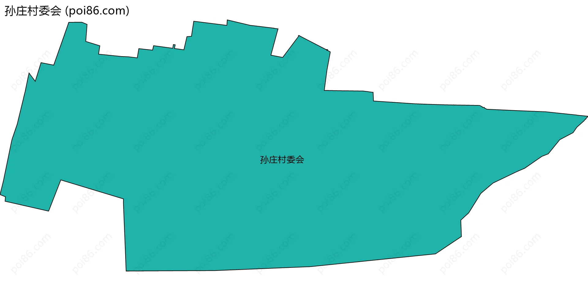 孙庄村委会边界地图