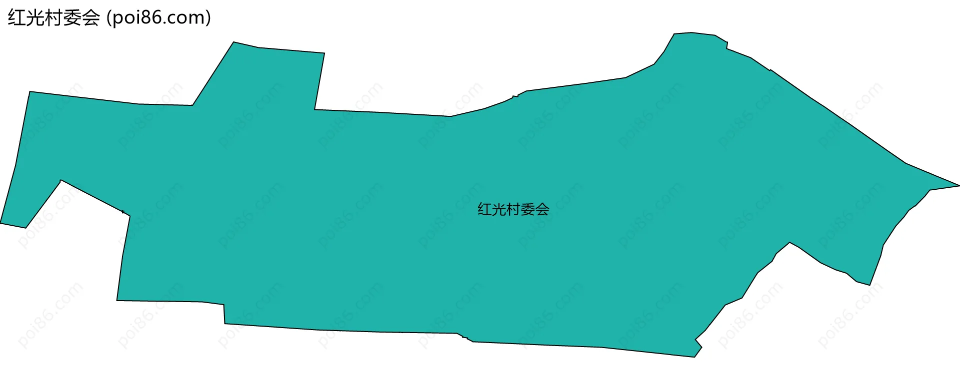 红光村委会边界地图