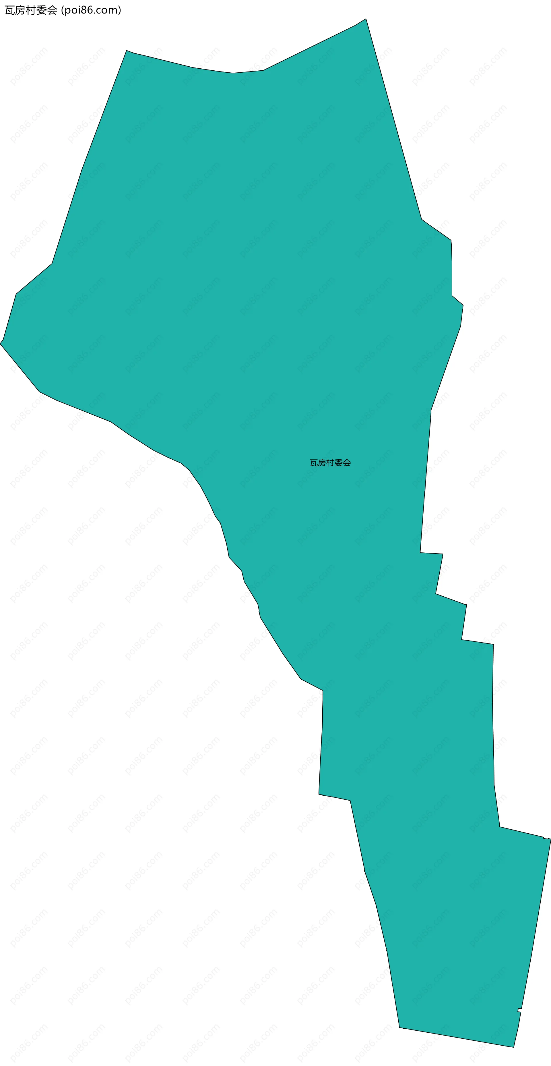 瓦房村委会边界地图