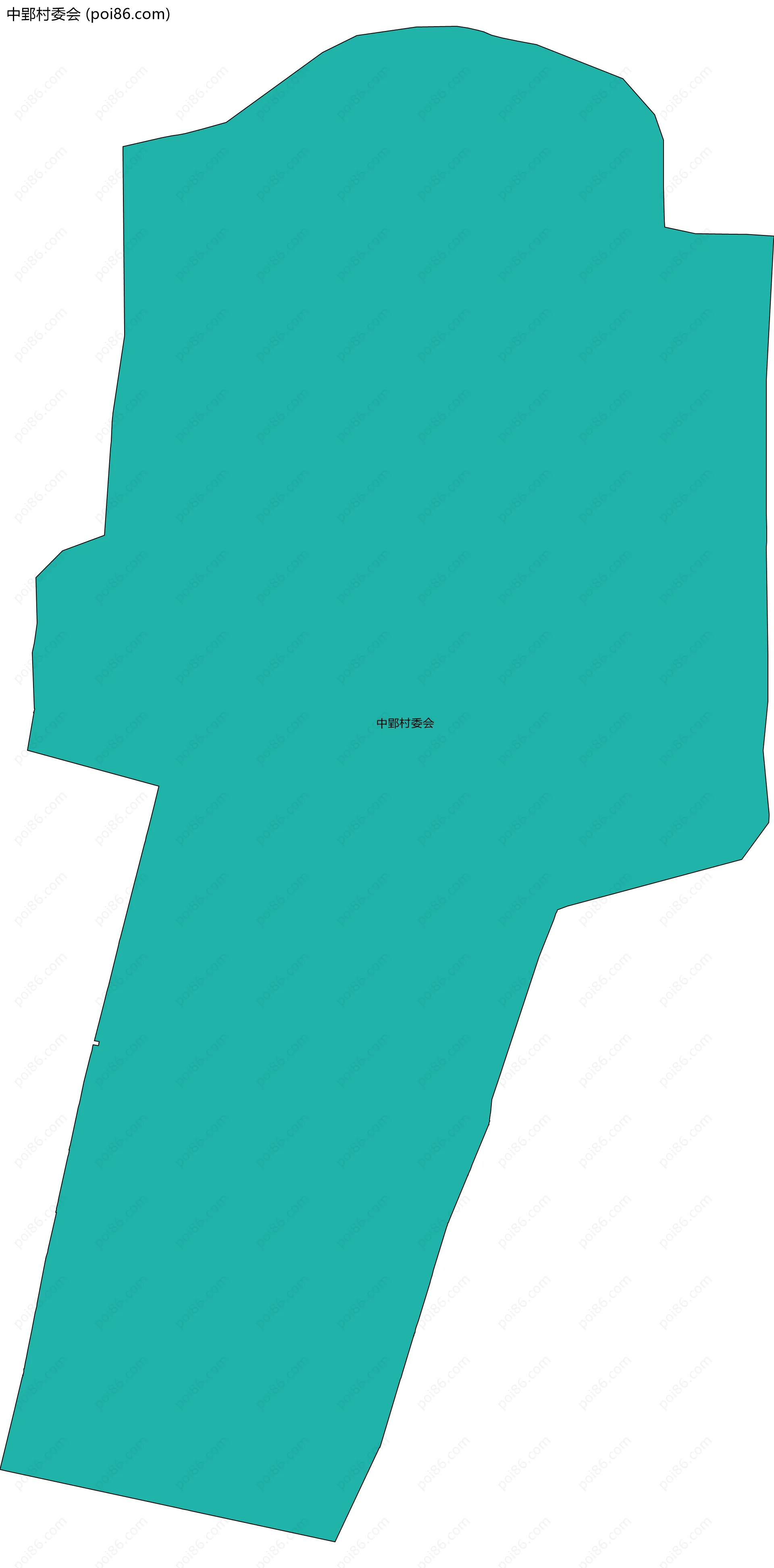 中郢村委会边界地图