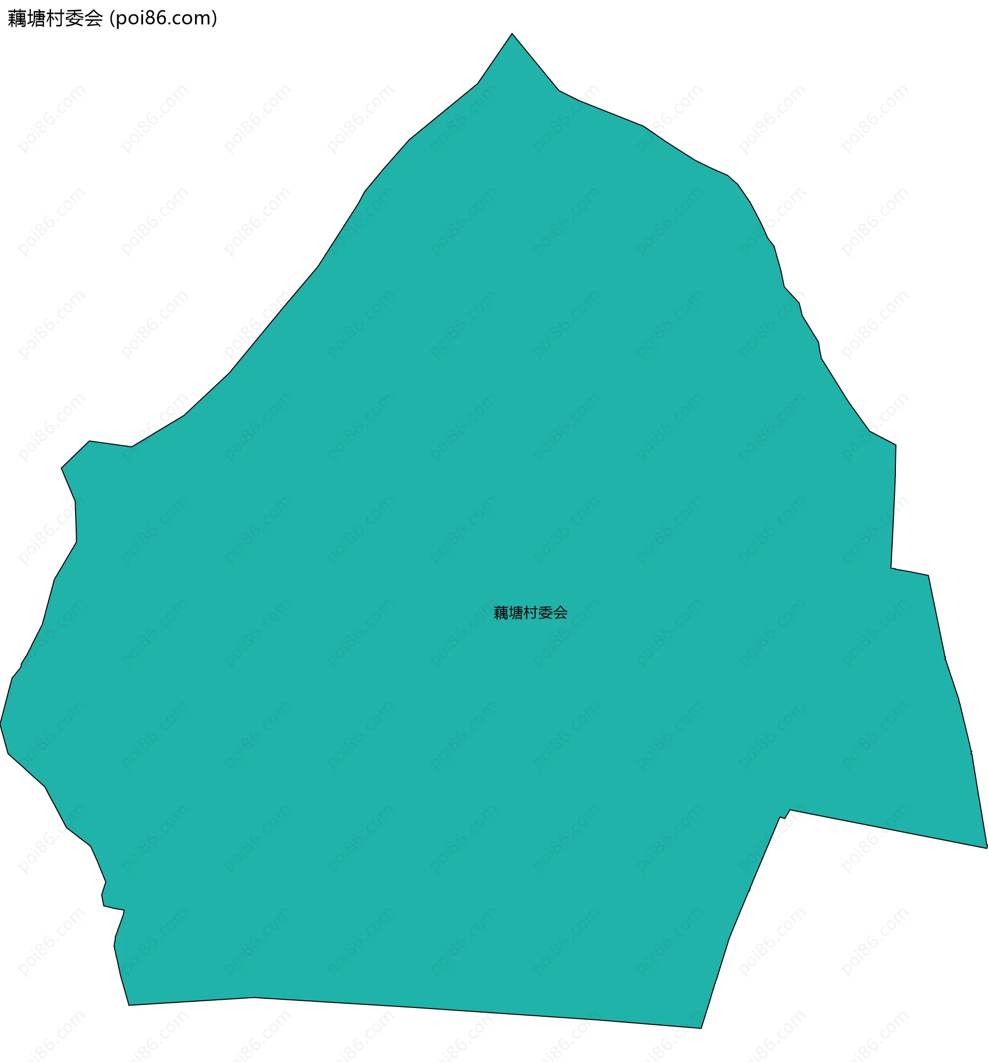 藕塘村委会边界地图