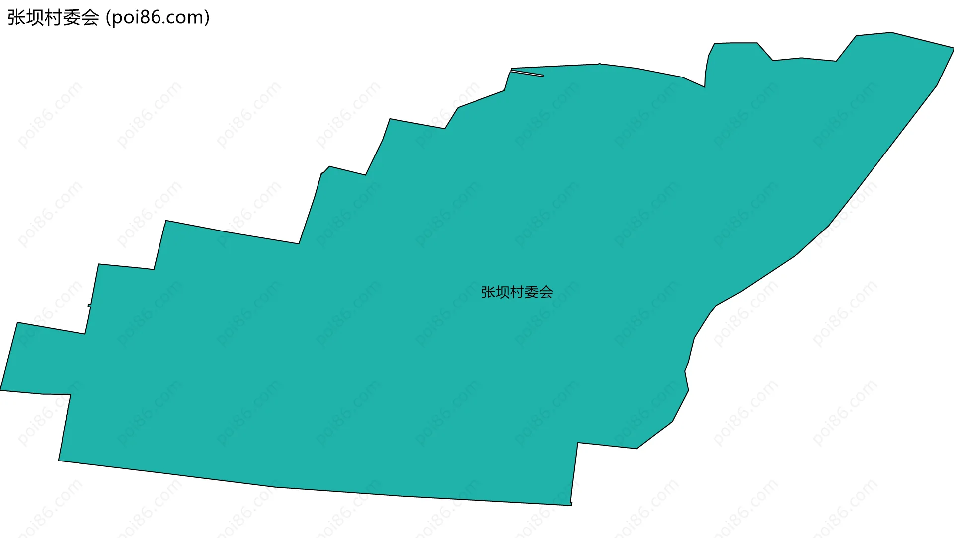 张坝村委会边界地图