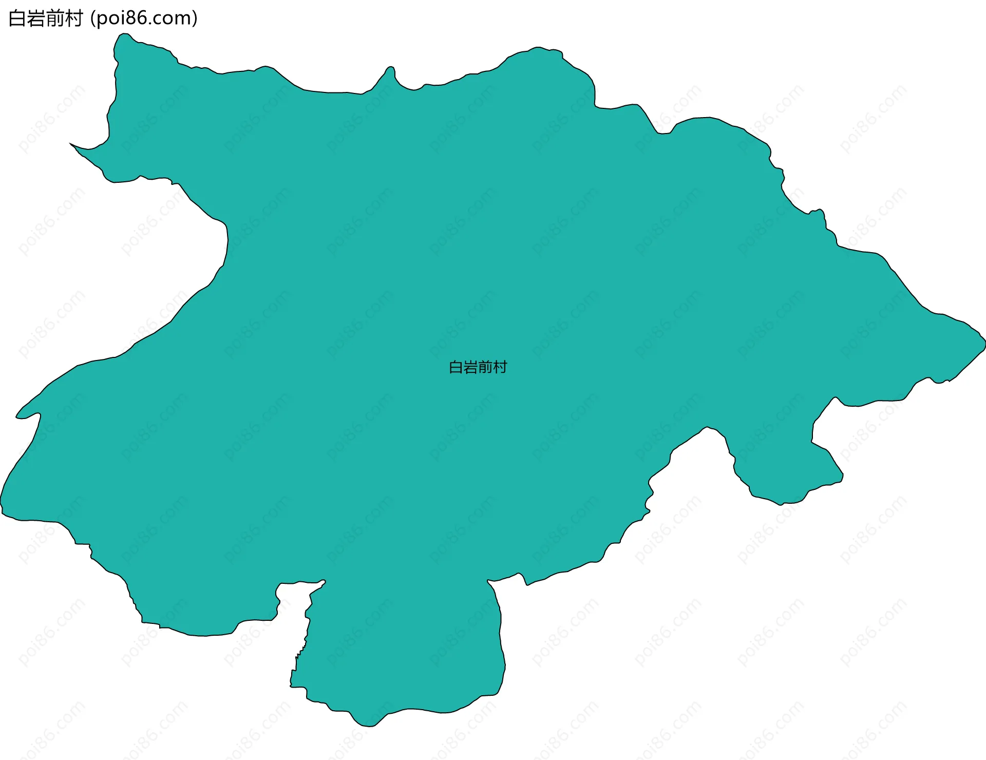 白岩前村边界地图