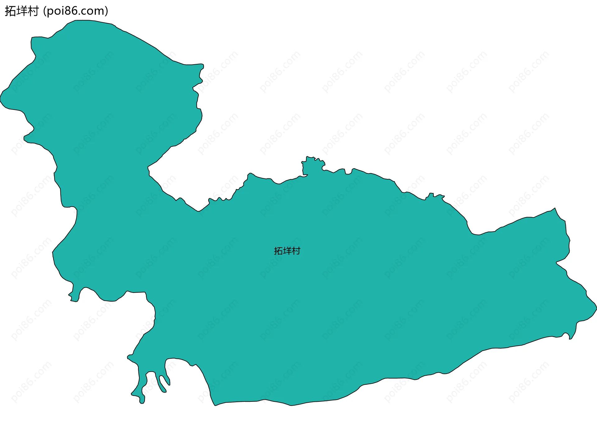 拓垟村边界地图