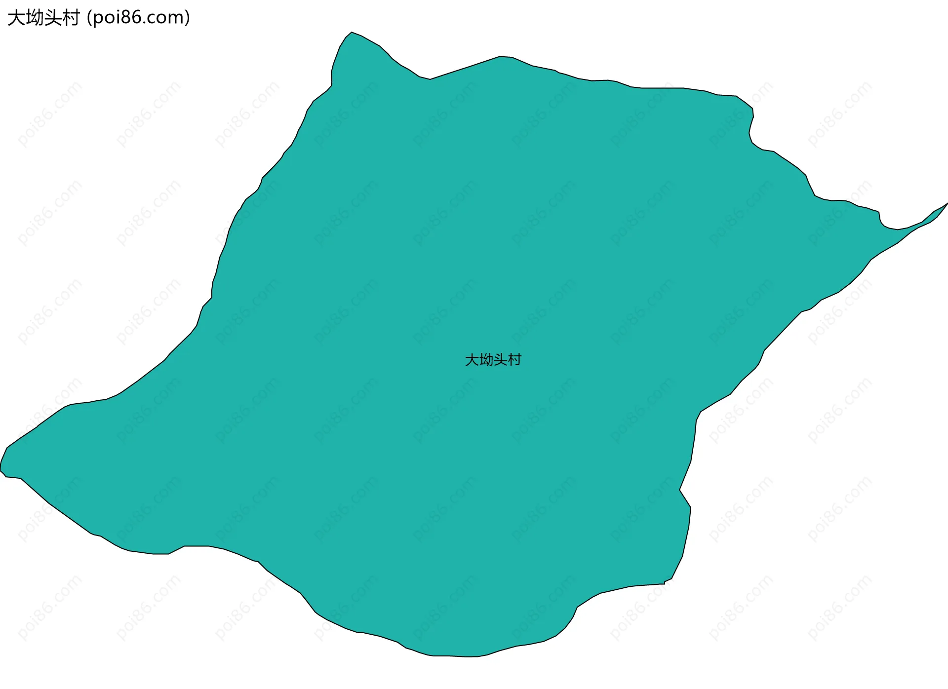 大坳头村边界地图