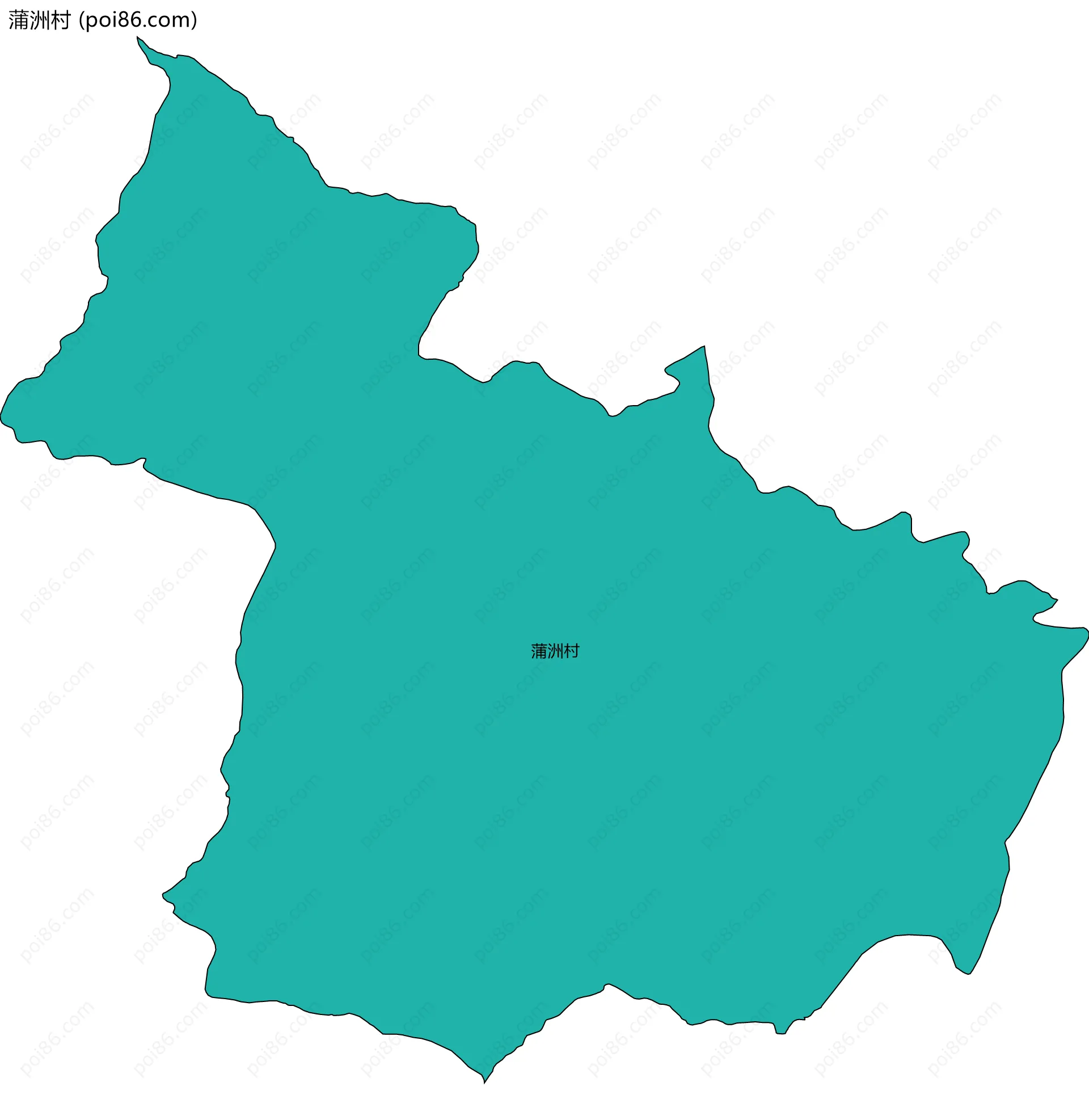 蒲洲村边界地图