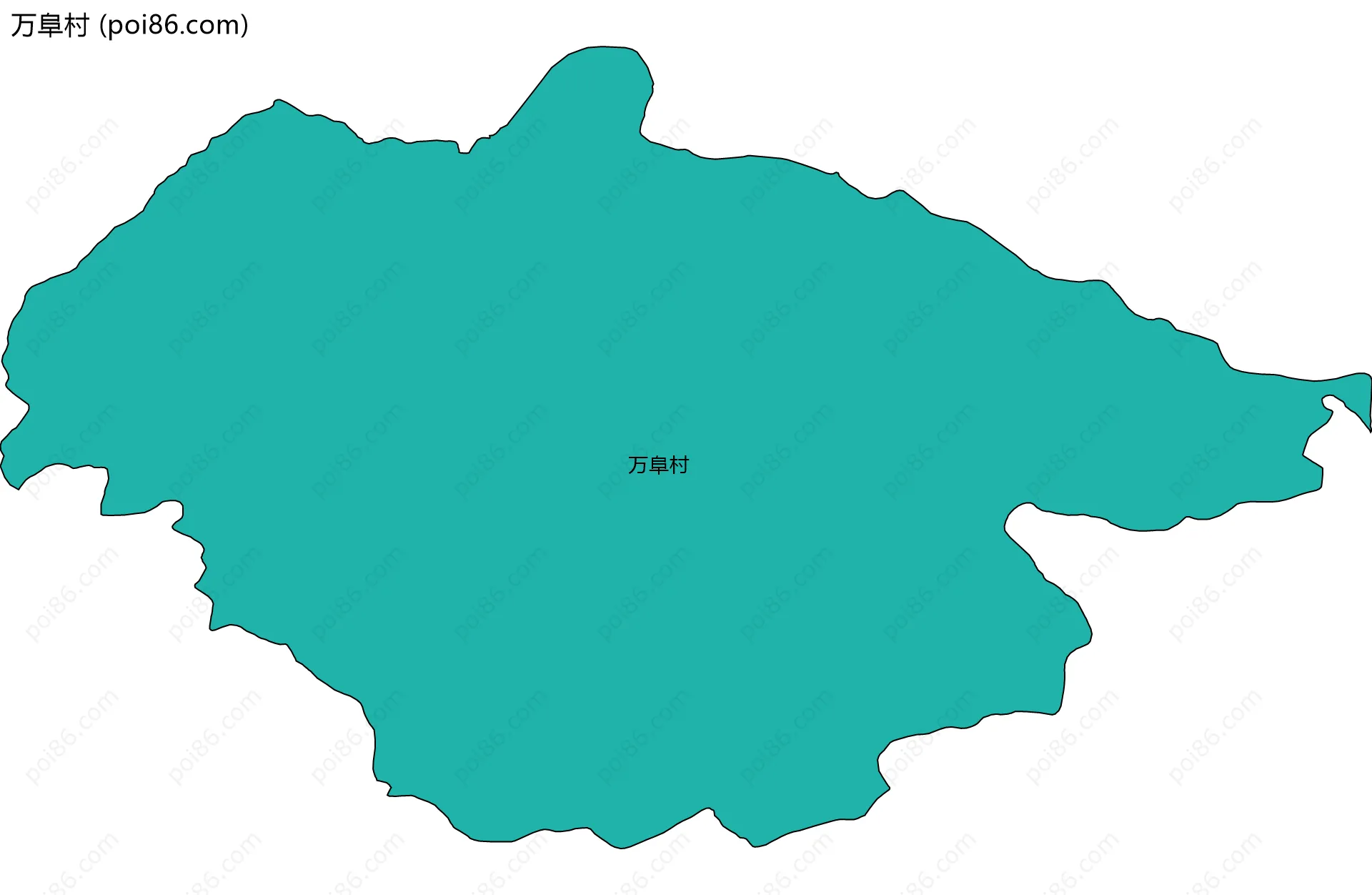 万阜村边界地图