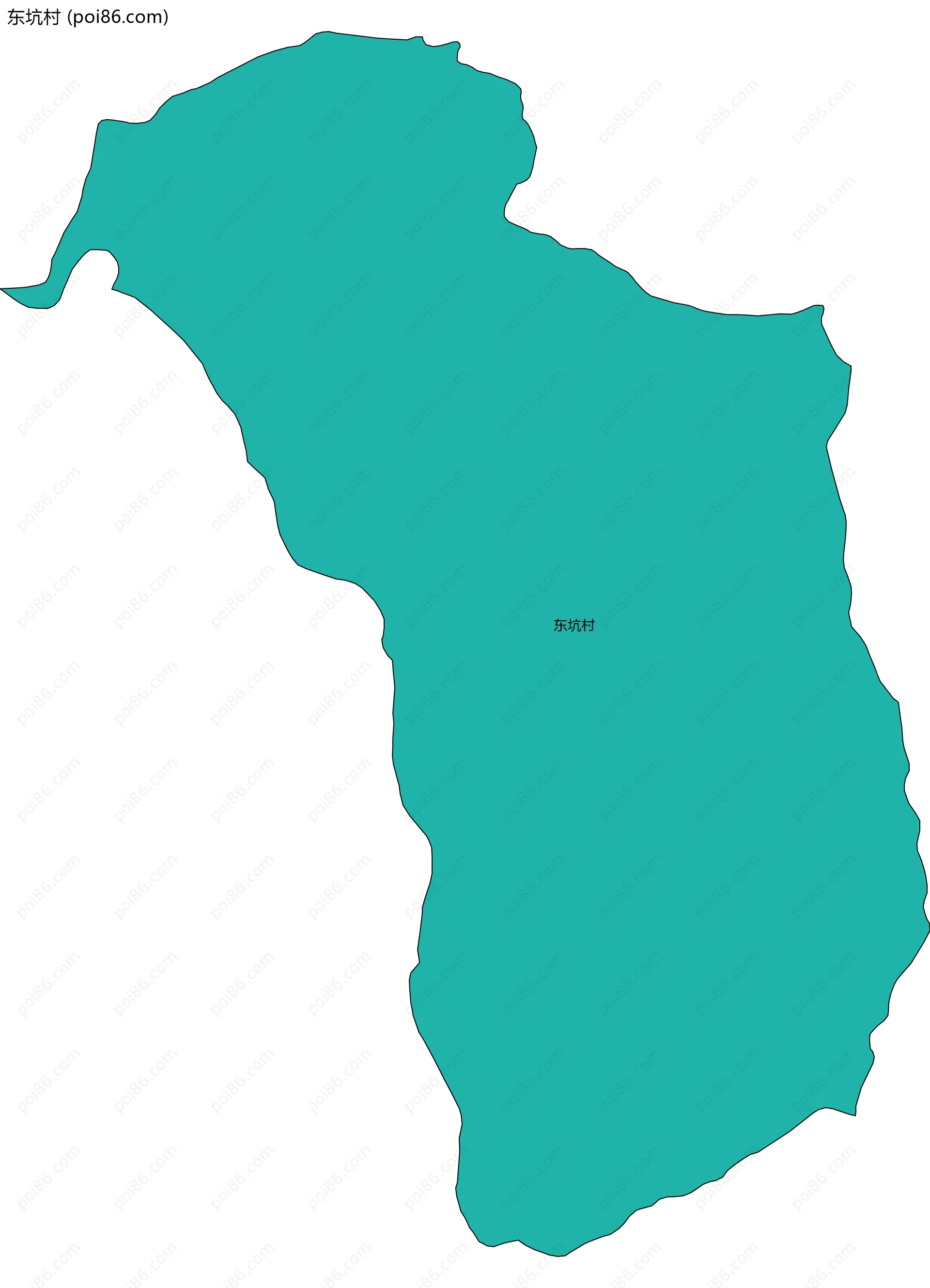 东坑村边界地图