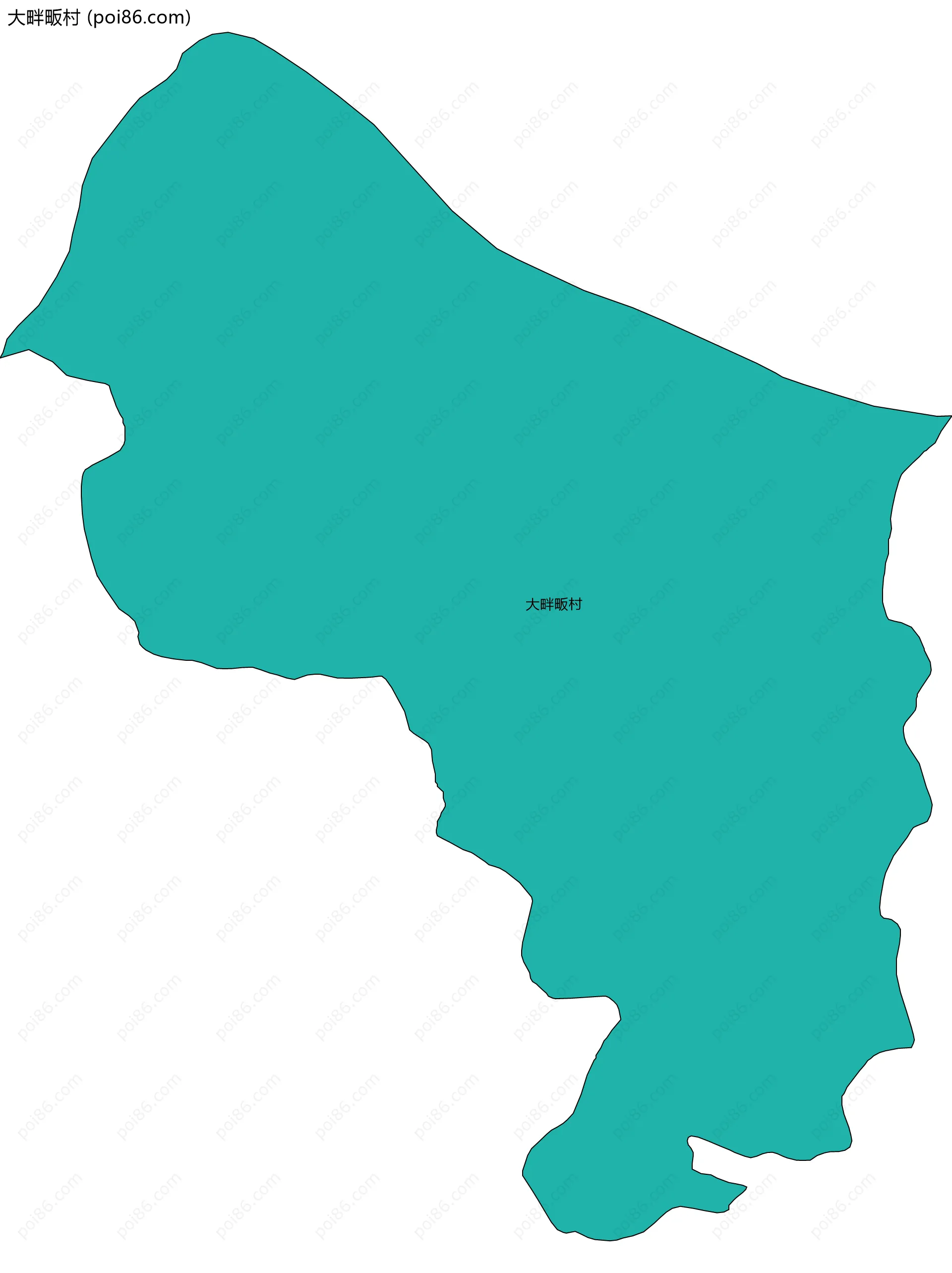 大畔畈村边界地图