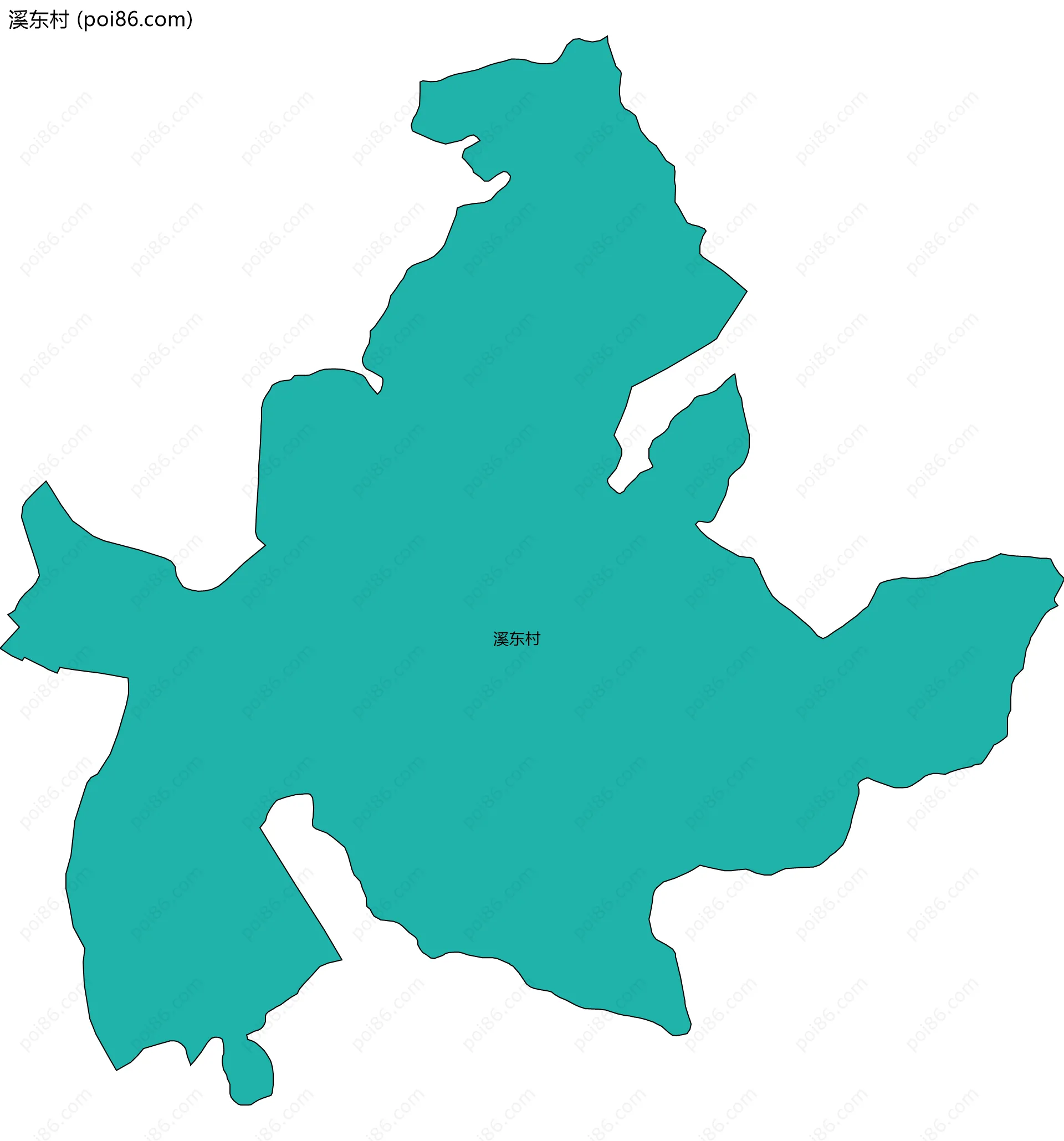 溪东村边界地图