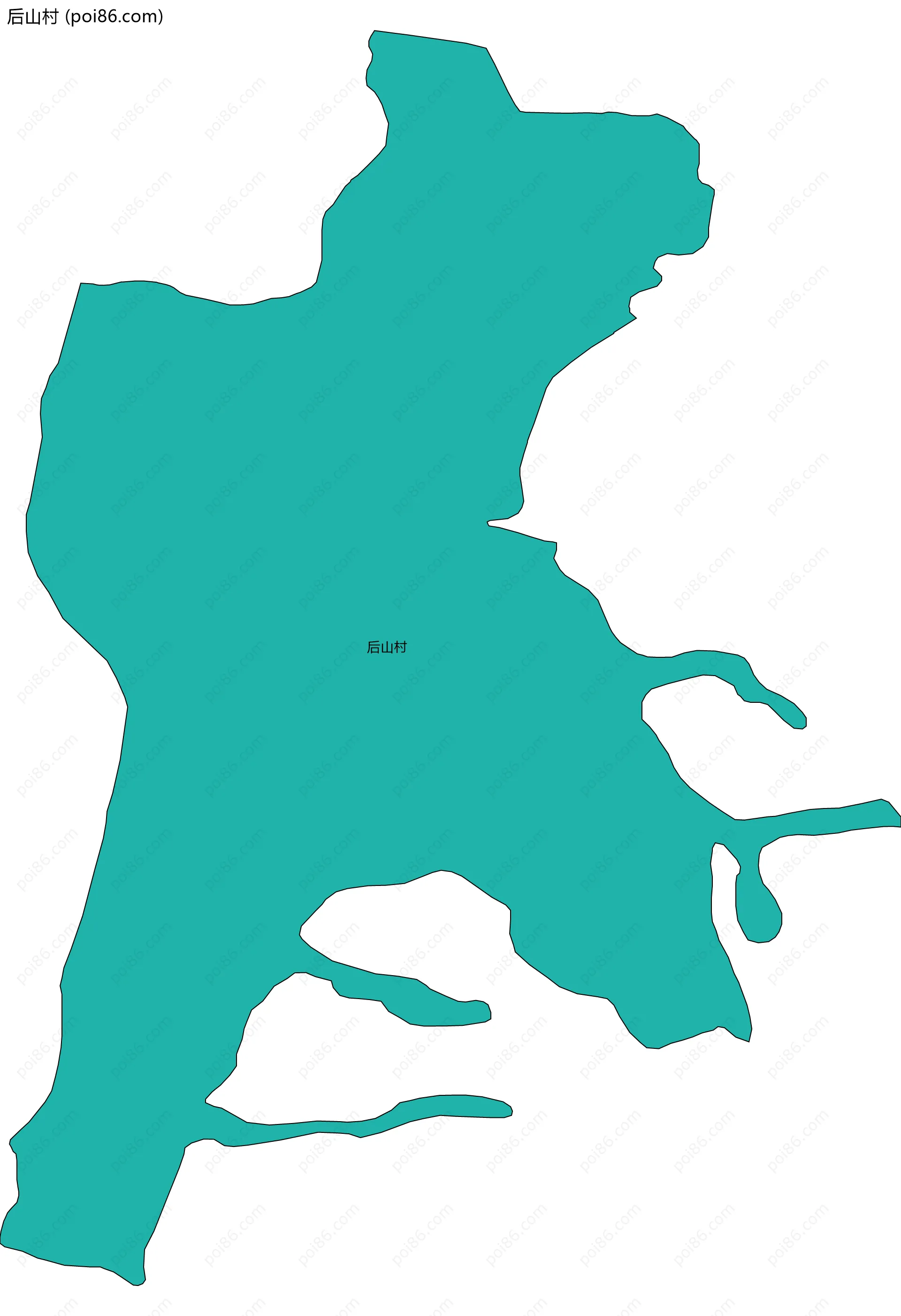 后山村边界地图