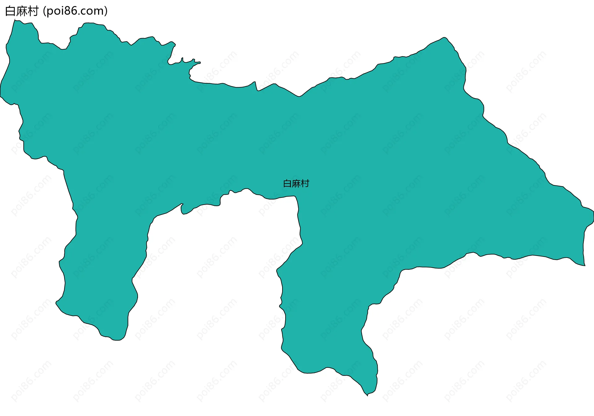 白麻村边界地图