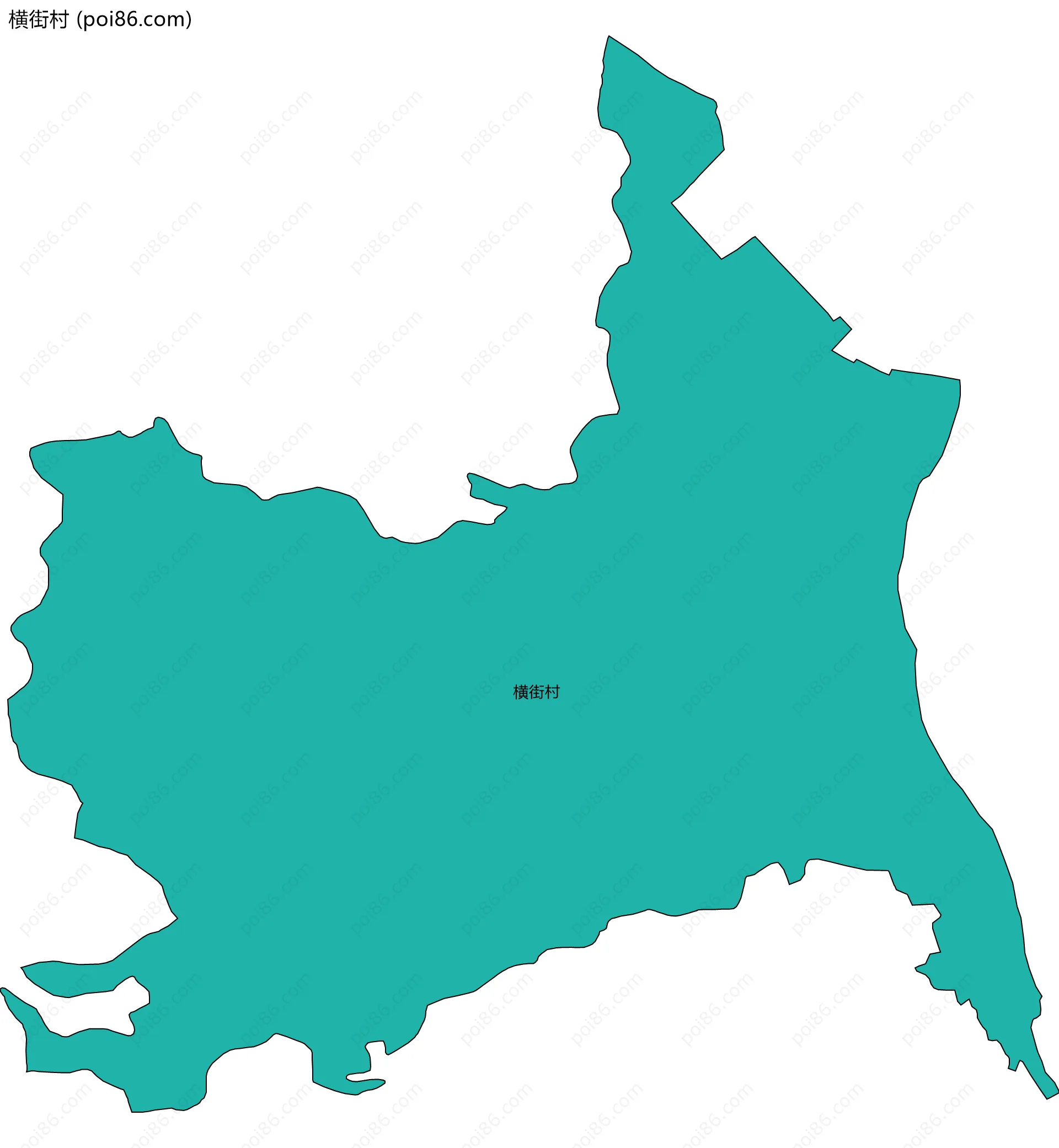 横街村边界地图