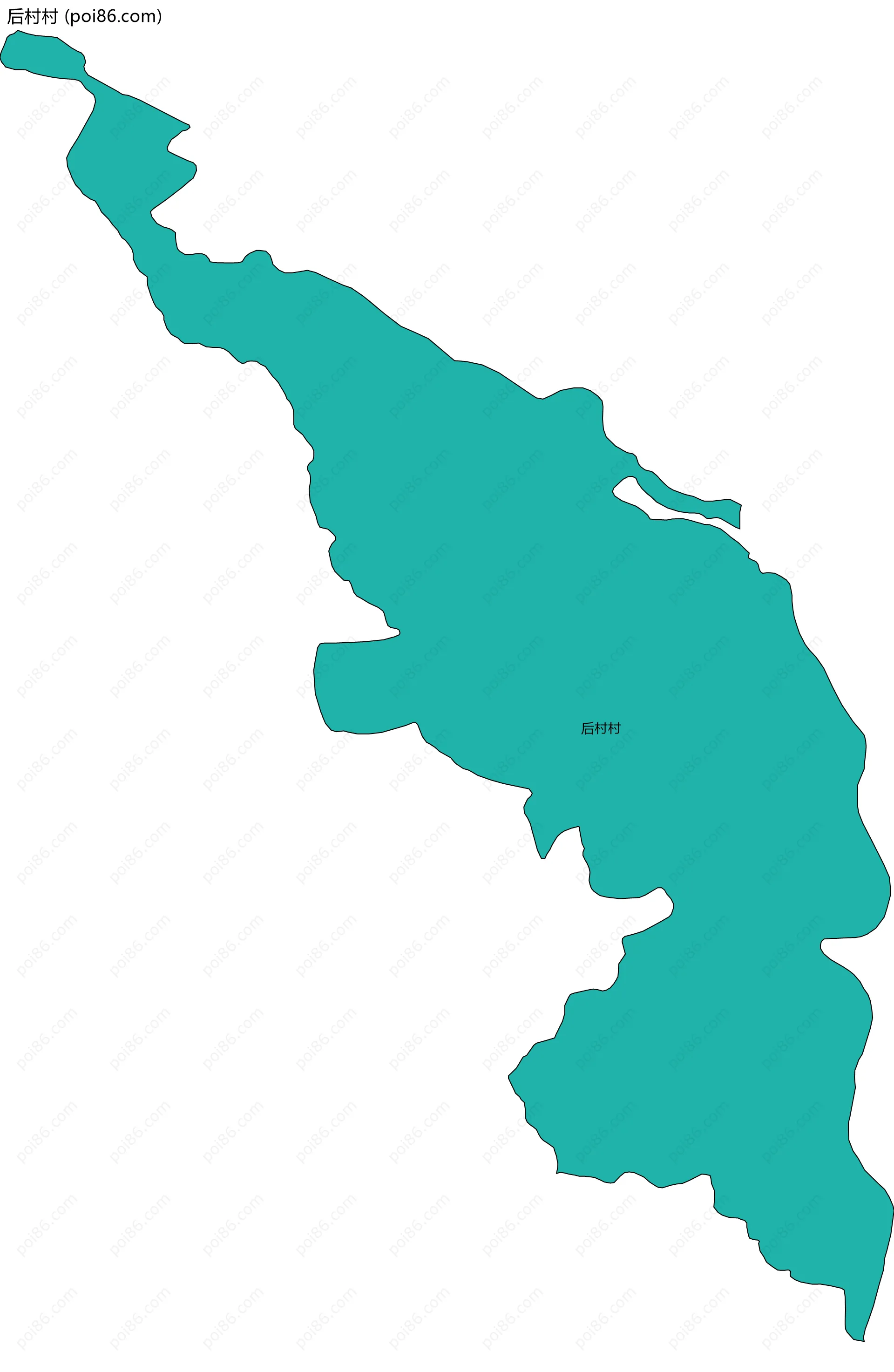 后村村边界地图