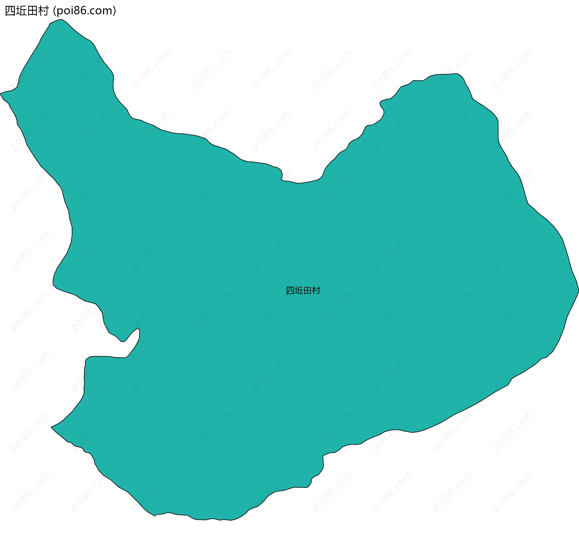 四坵田村边界地图