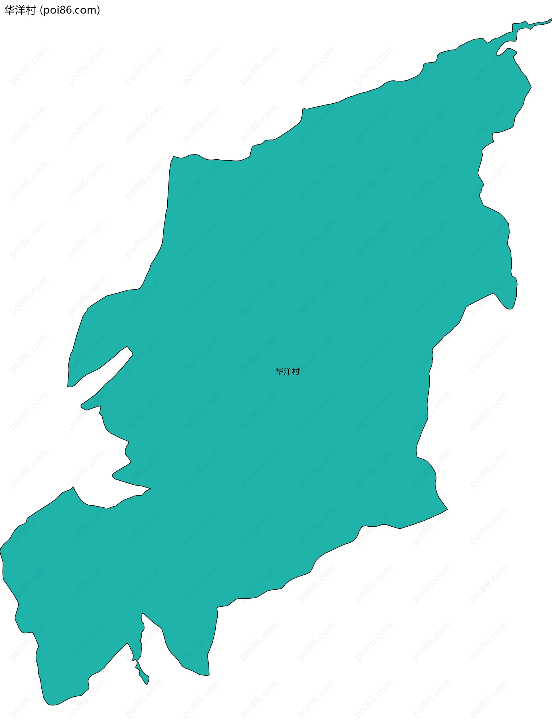 华洋村边界地图