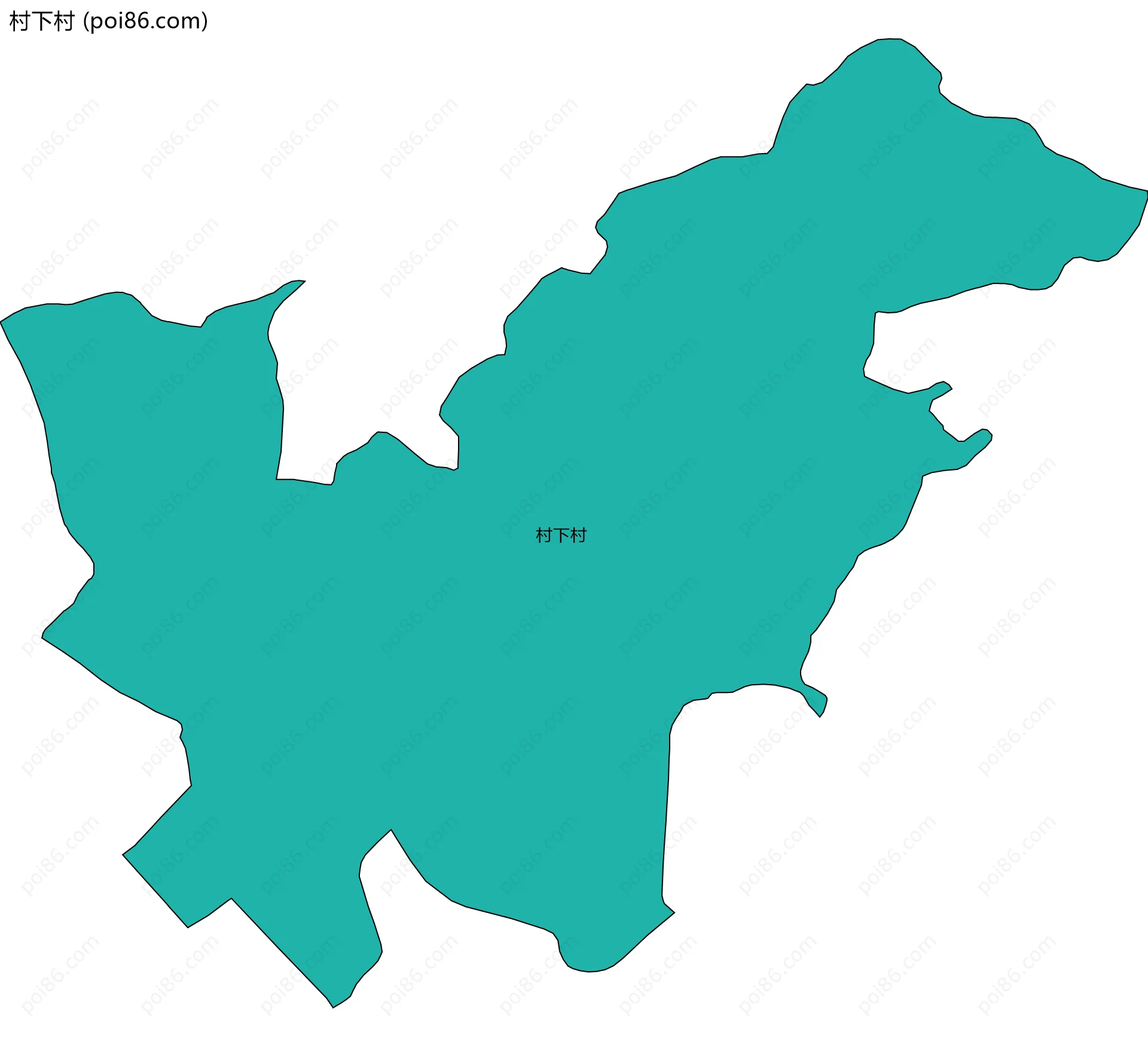 村下村边界地图