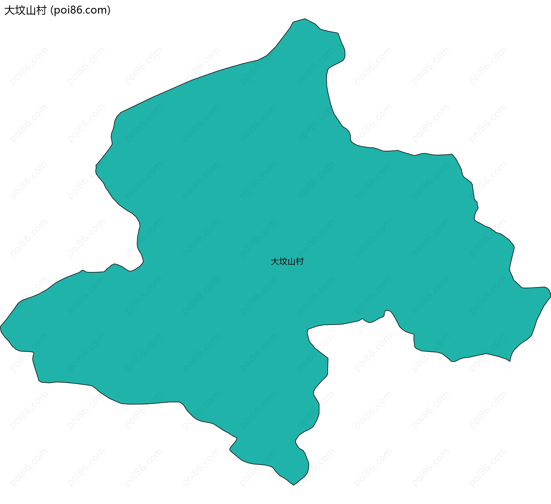 大坟山村边界地图