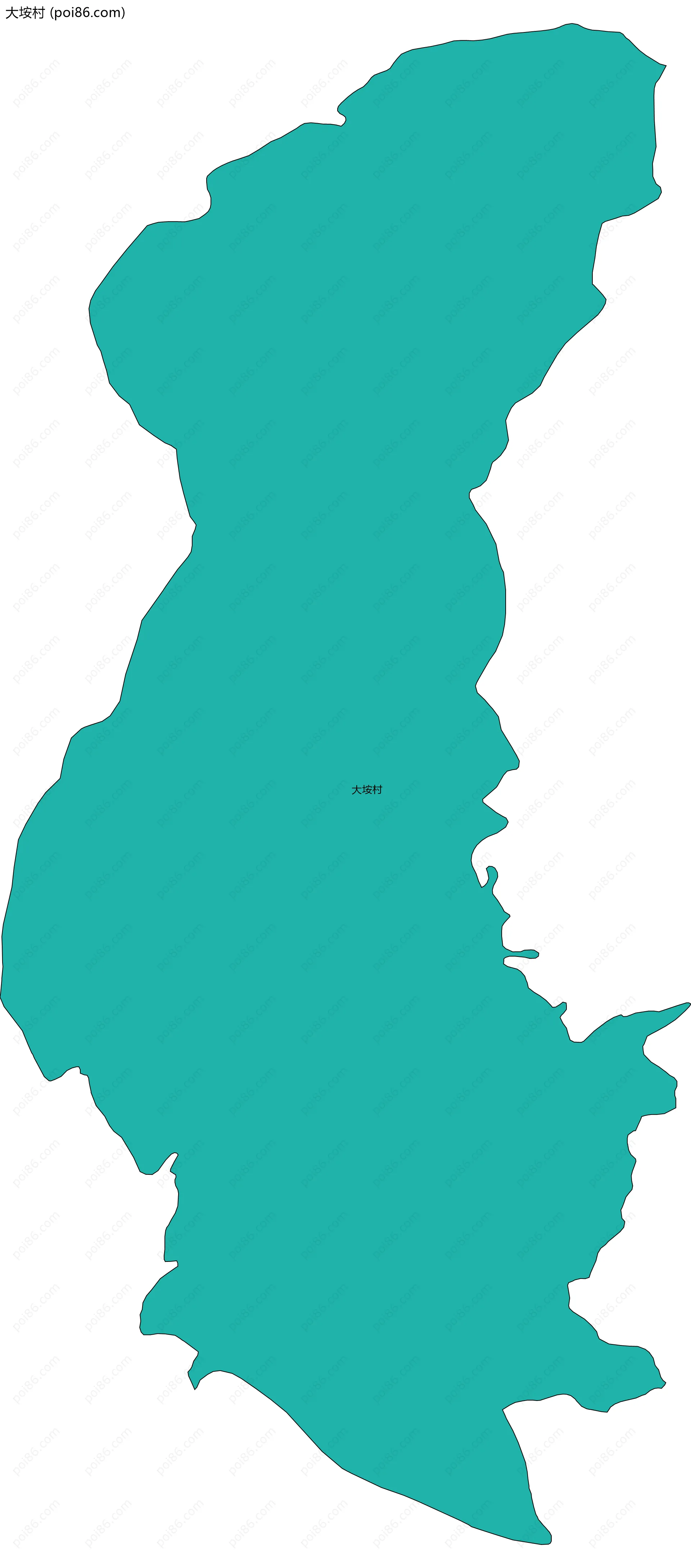 大垵村边界地图