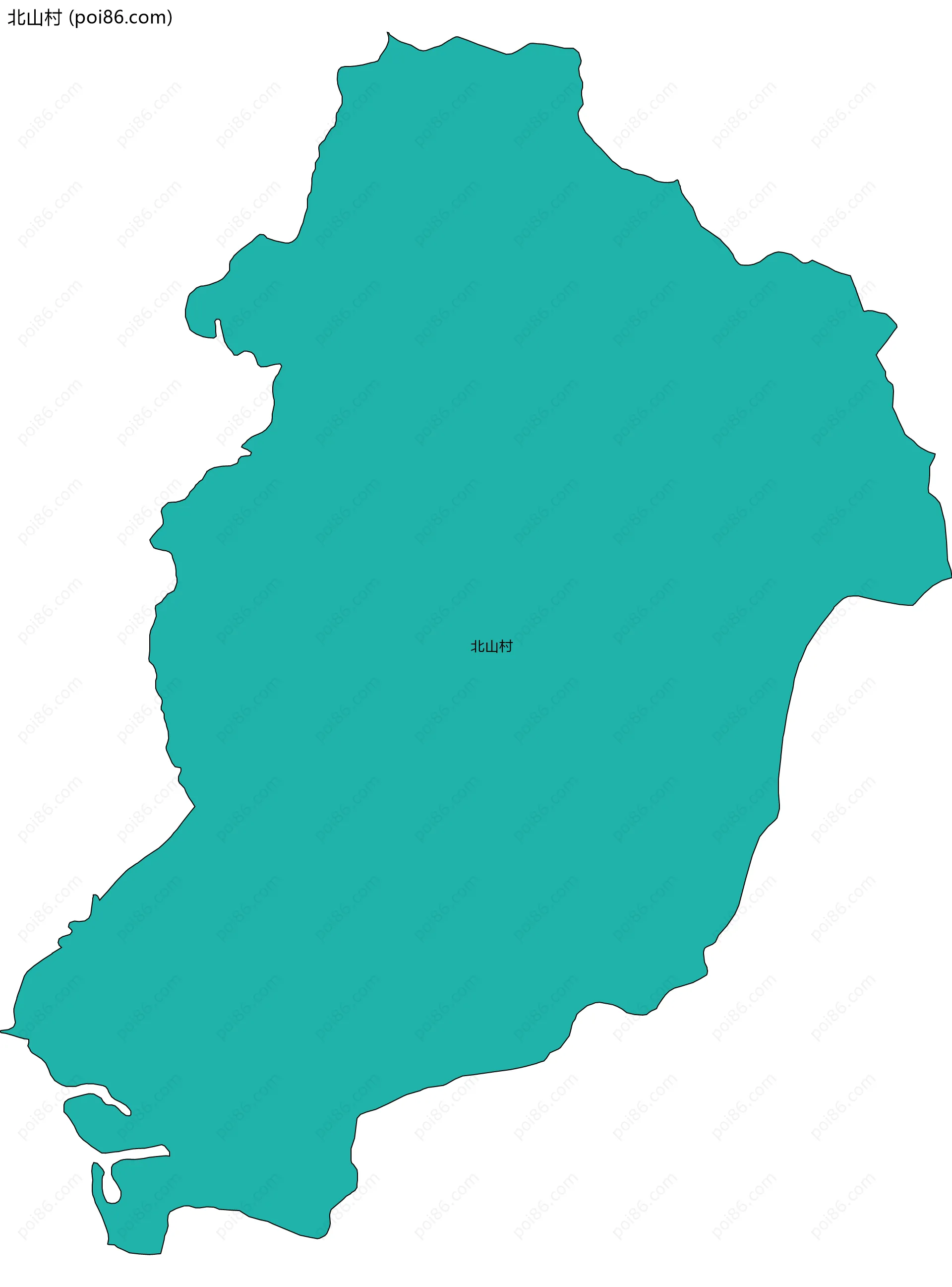 北山村边界地图