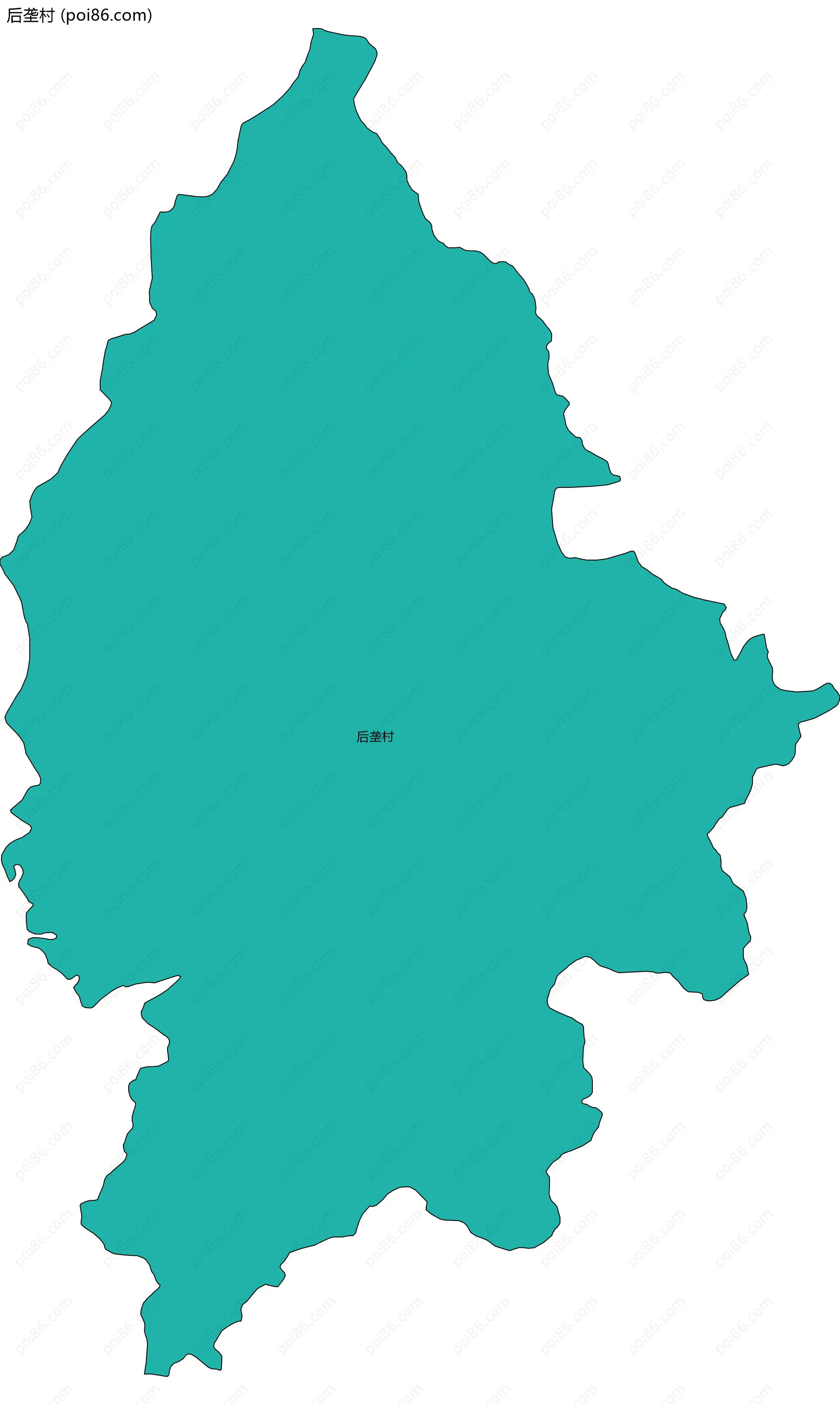 后垄村边界地图