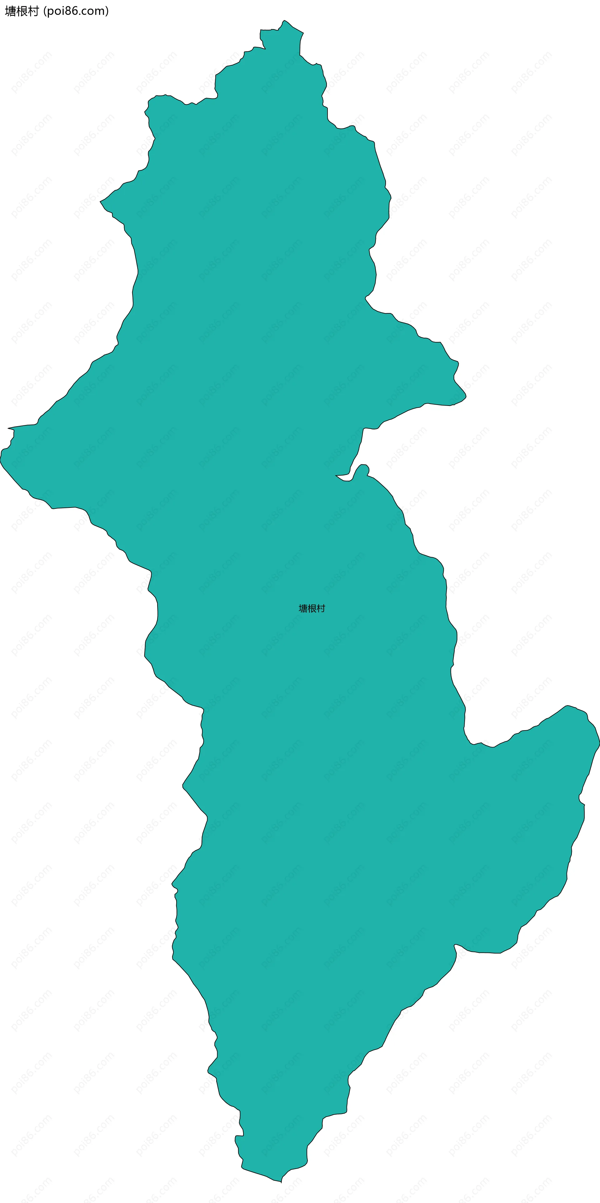 塘根村边界地图