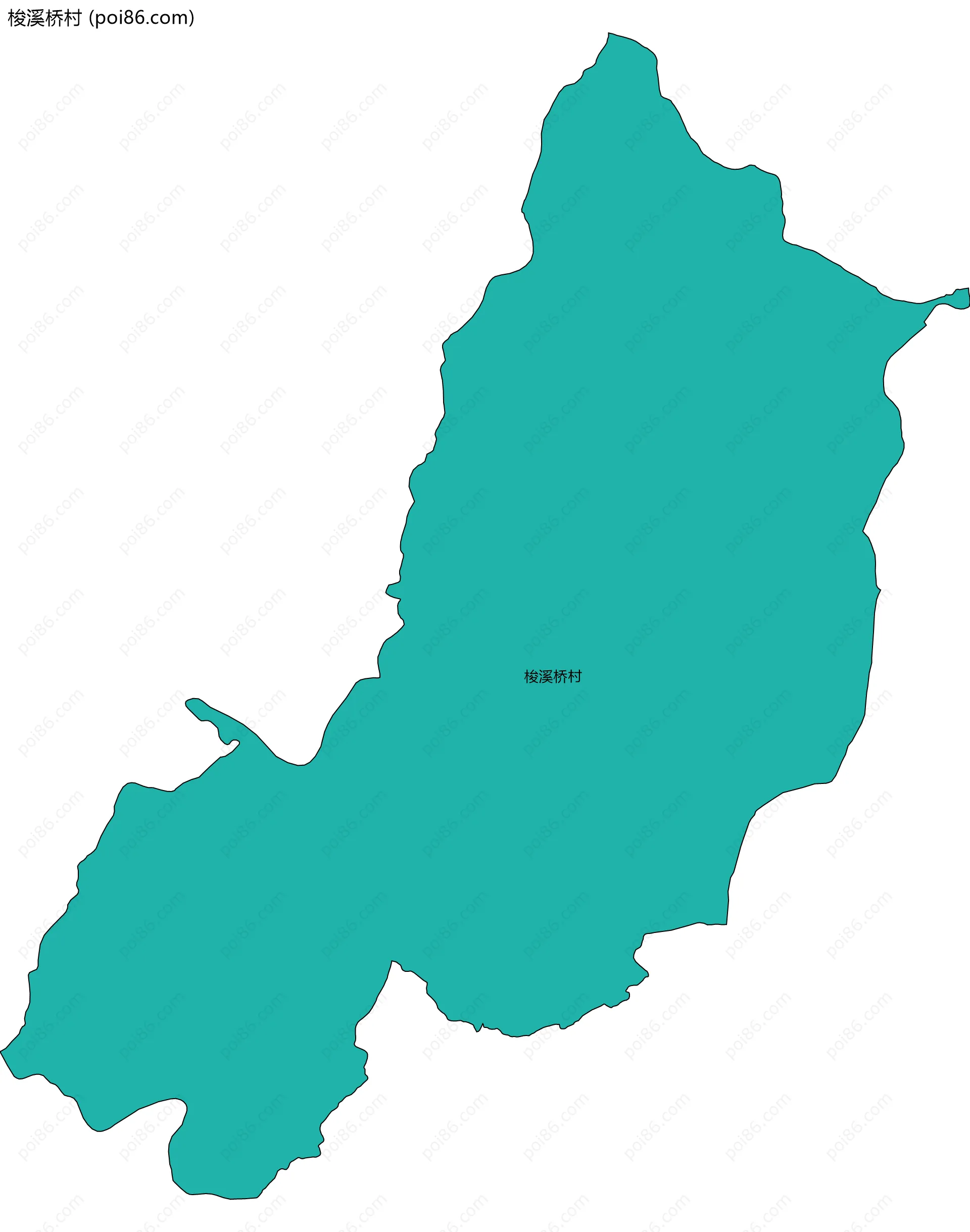 梭溪桥村边界地图