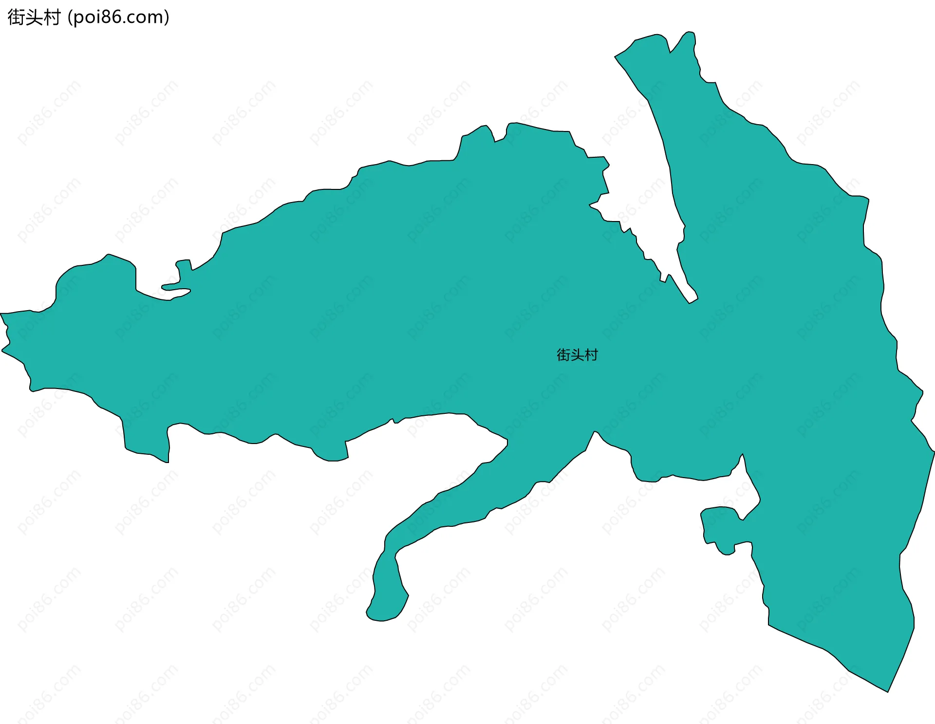 街头村边界地图