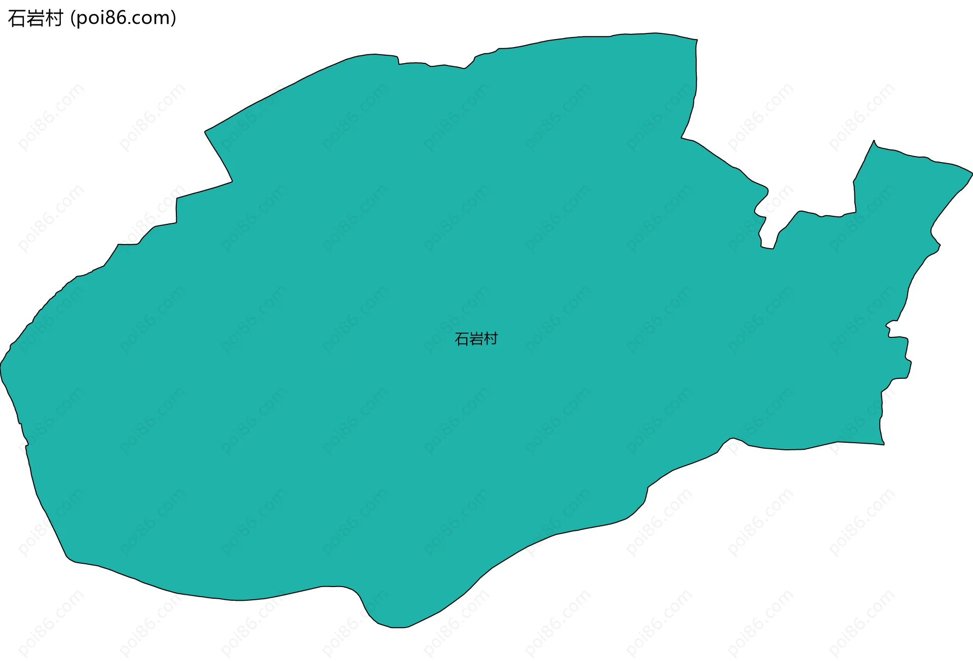 石岩村边界地图