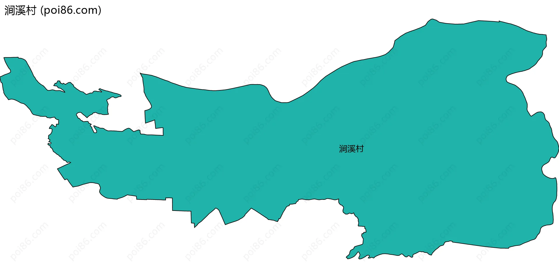 涧溪村边界地图