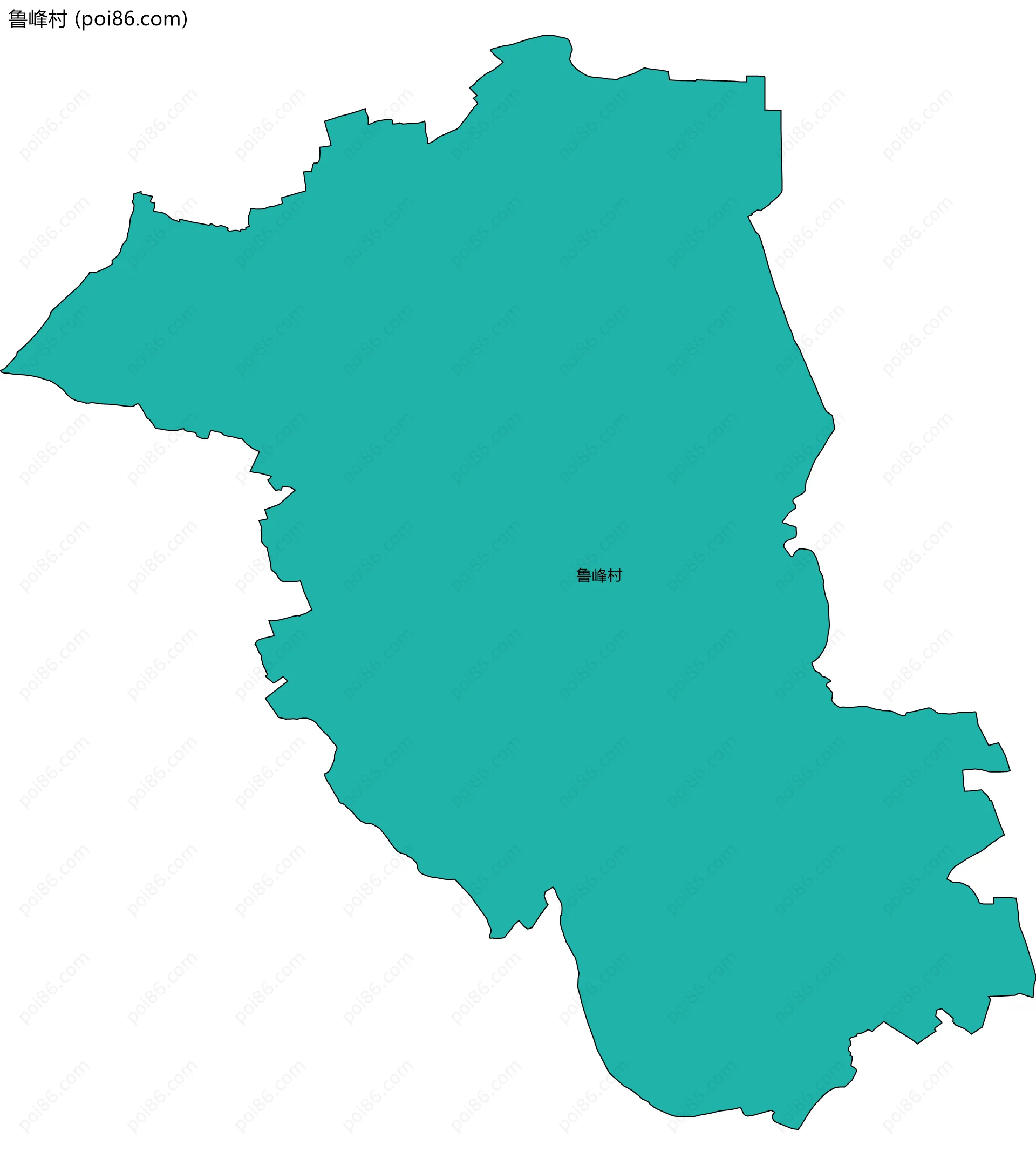 鲁峰村边界地图