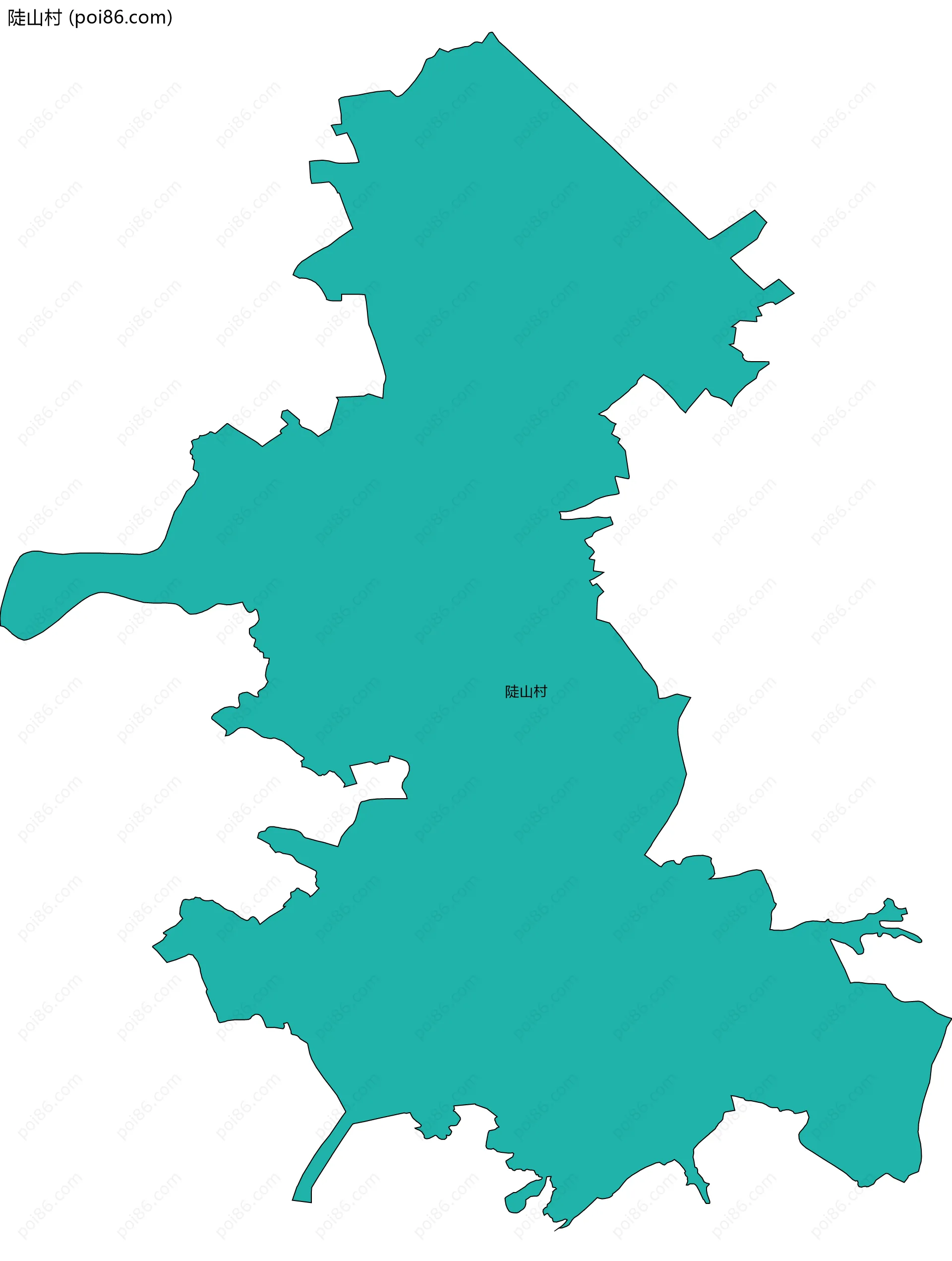 陡山村边界地图