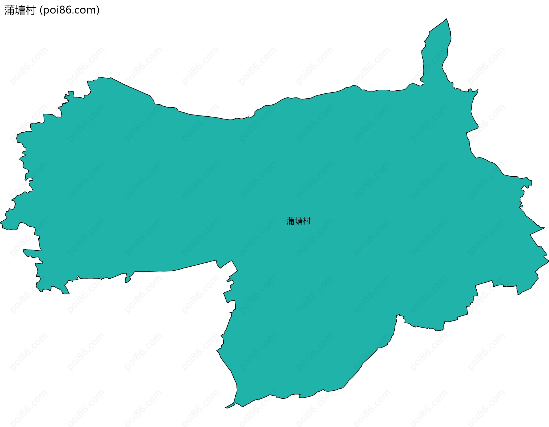 蒲塘村边界地图