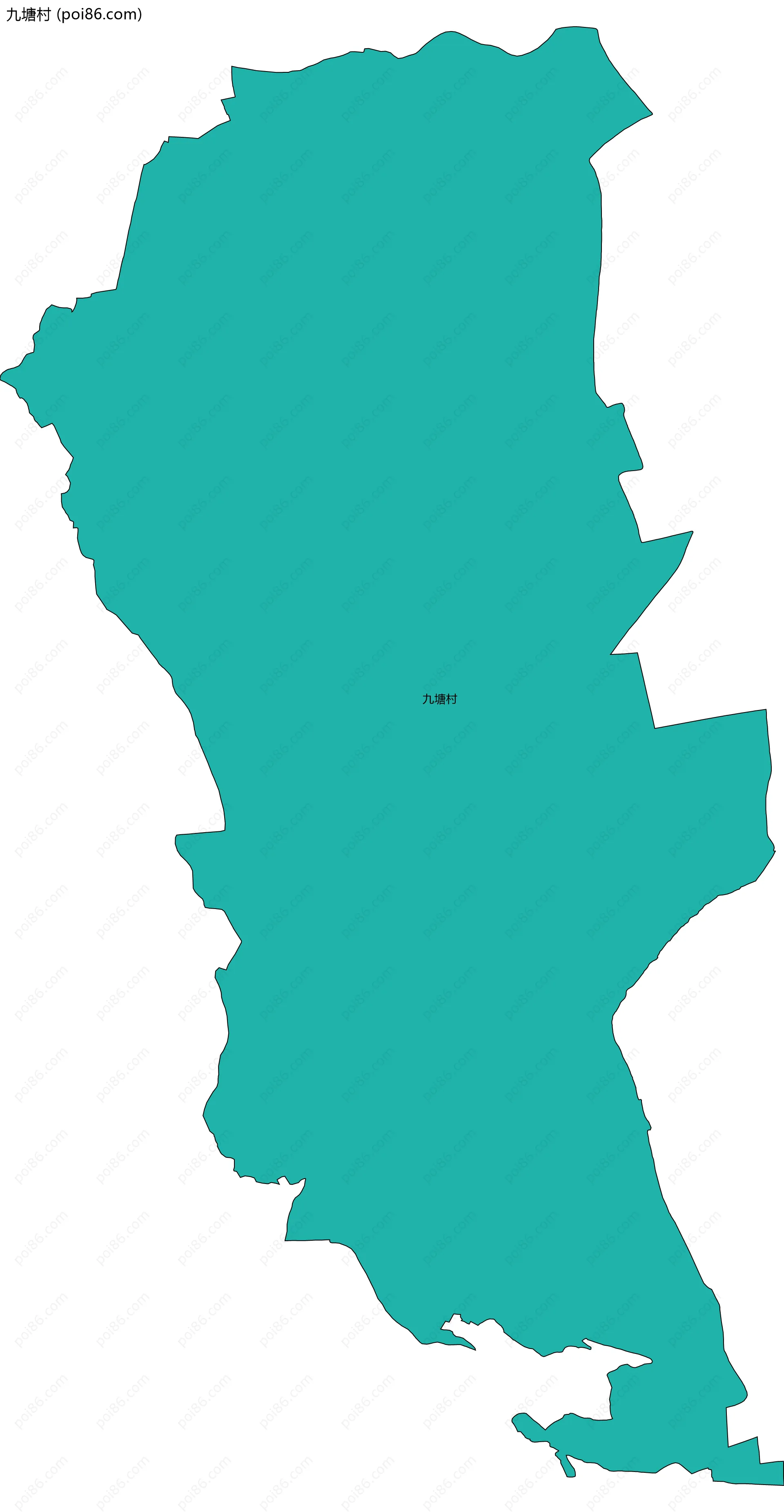 九塘村边界地图