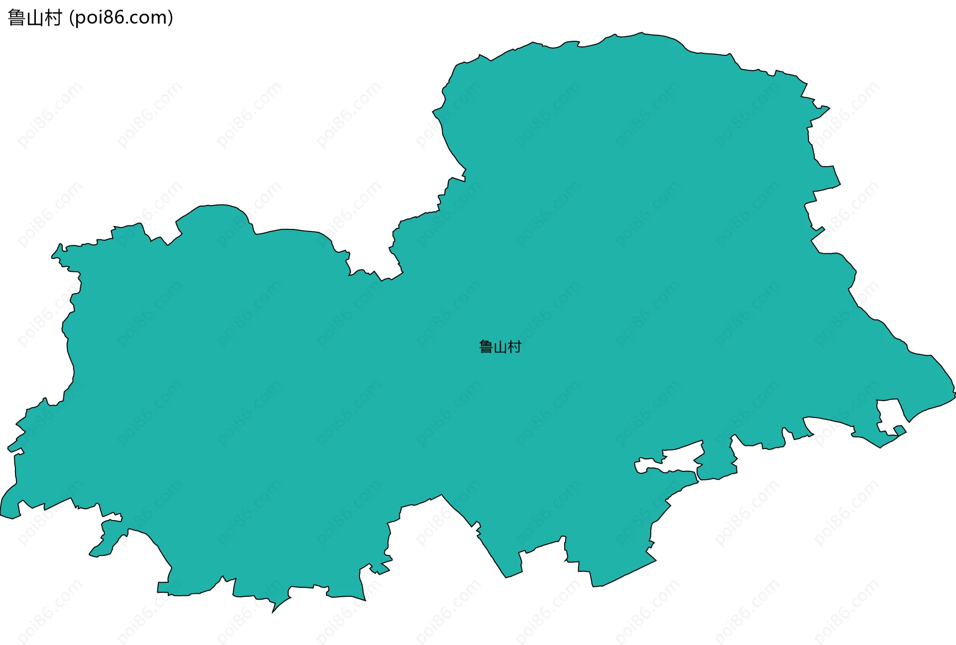 鲁山村边界地图