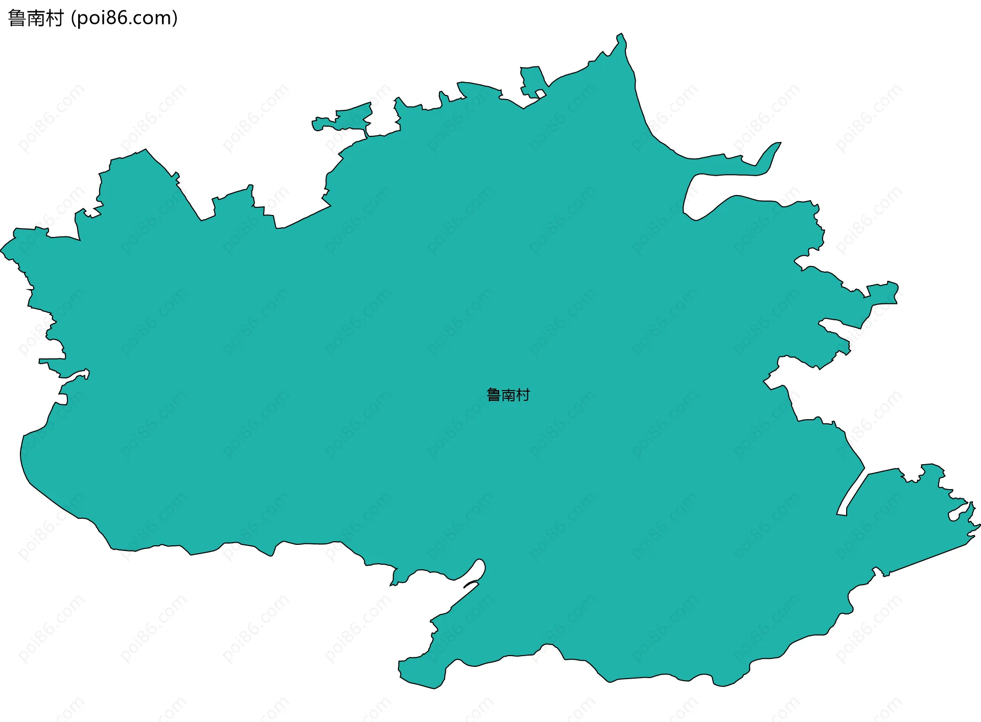 鲁南村边界地图