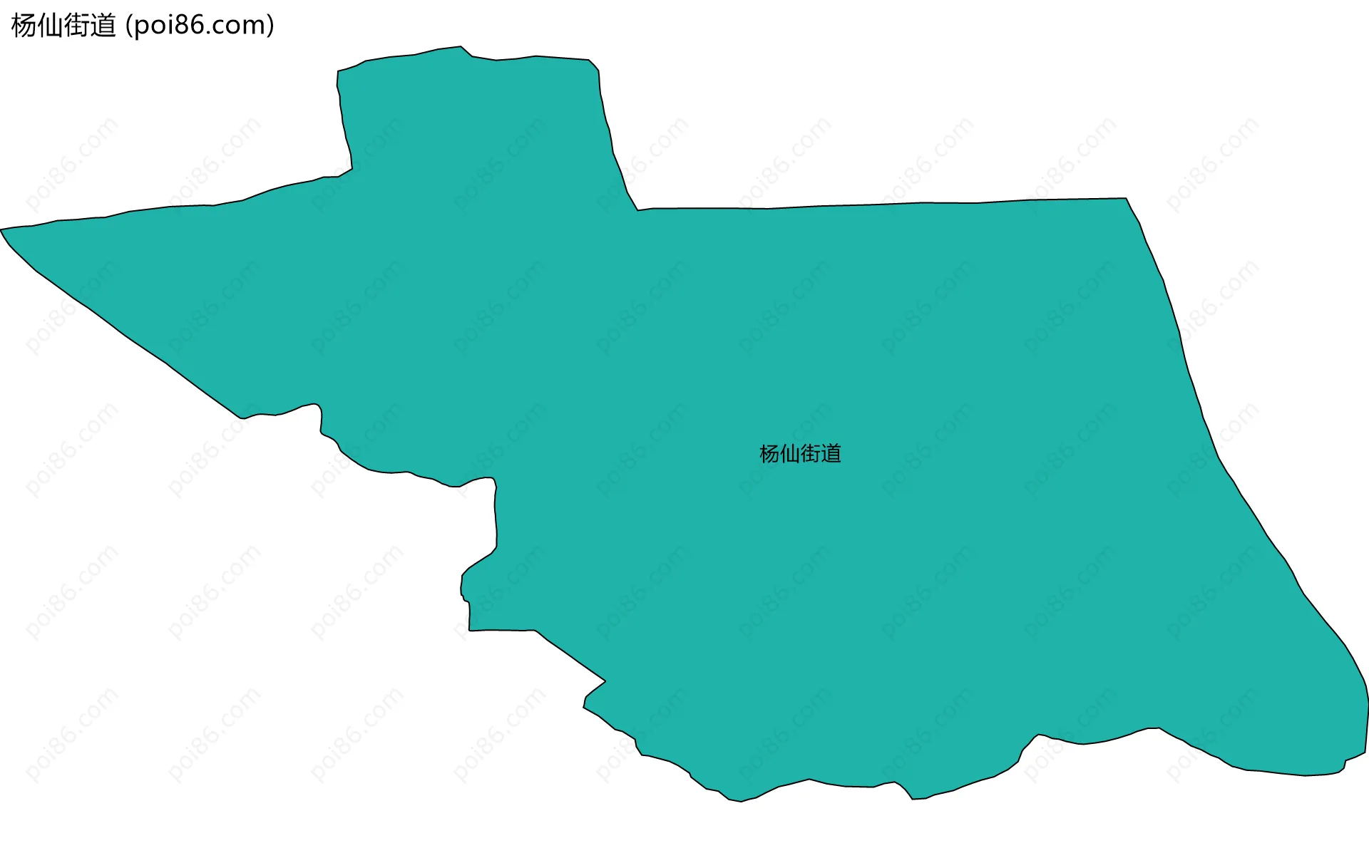 杨仙街道边界地图