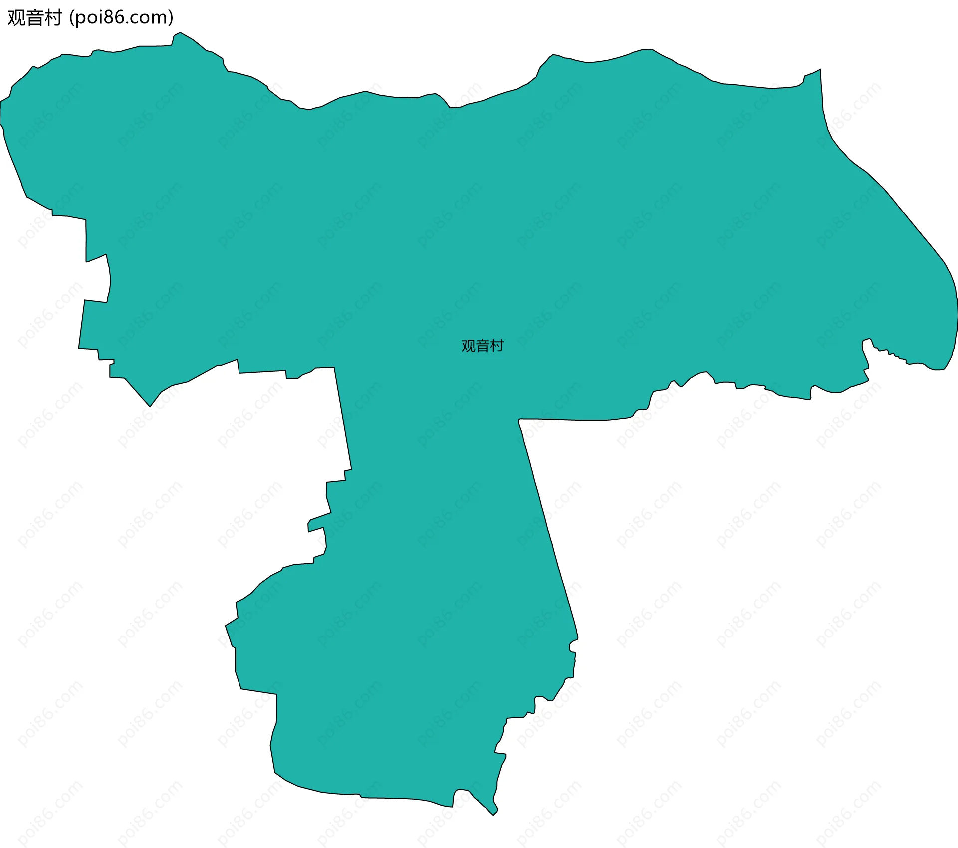 观音村边界地图