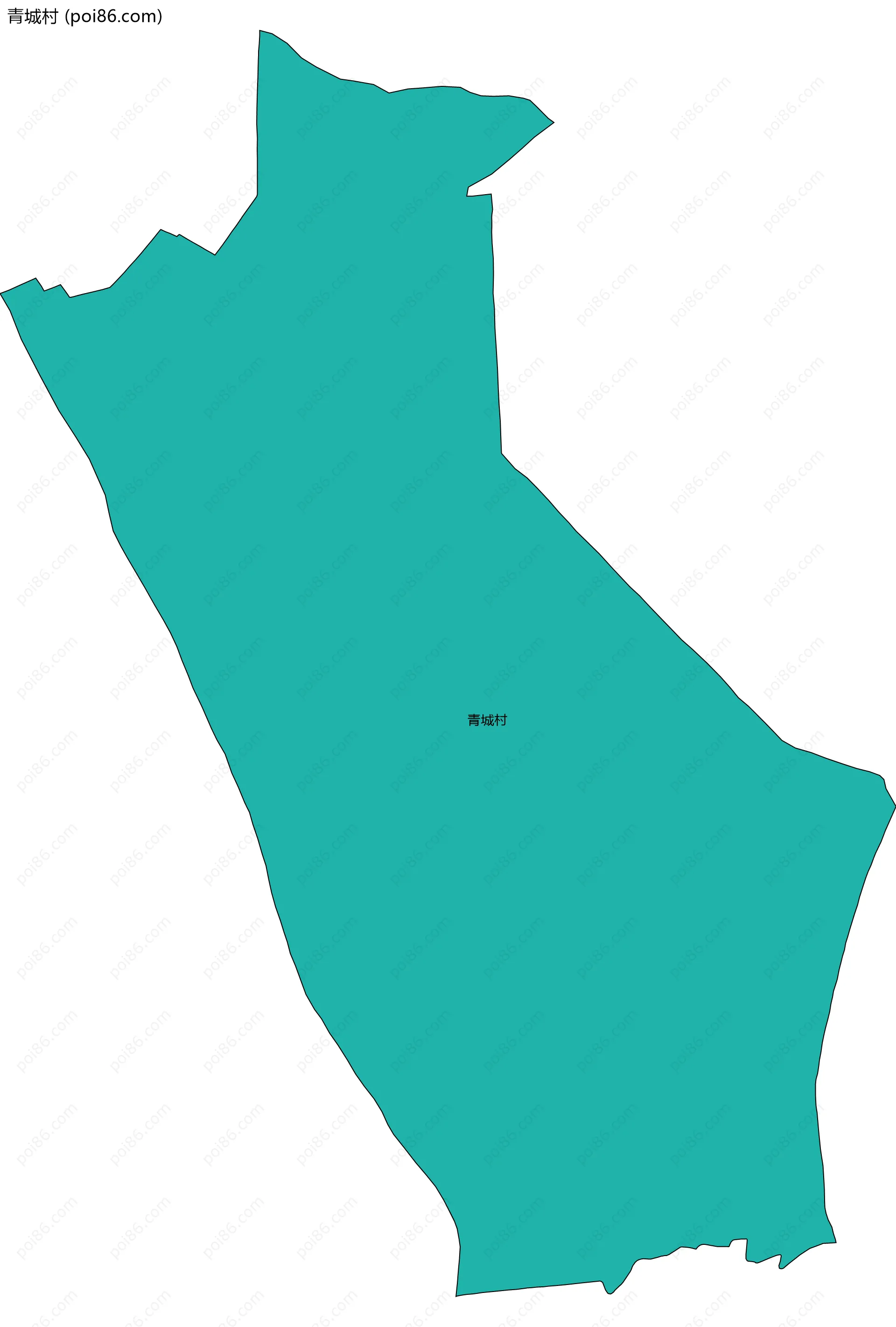 青城村边界地图