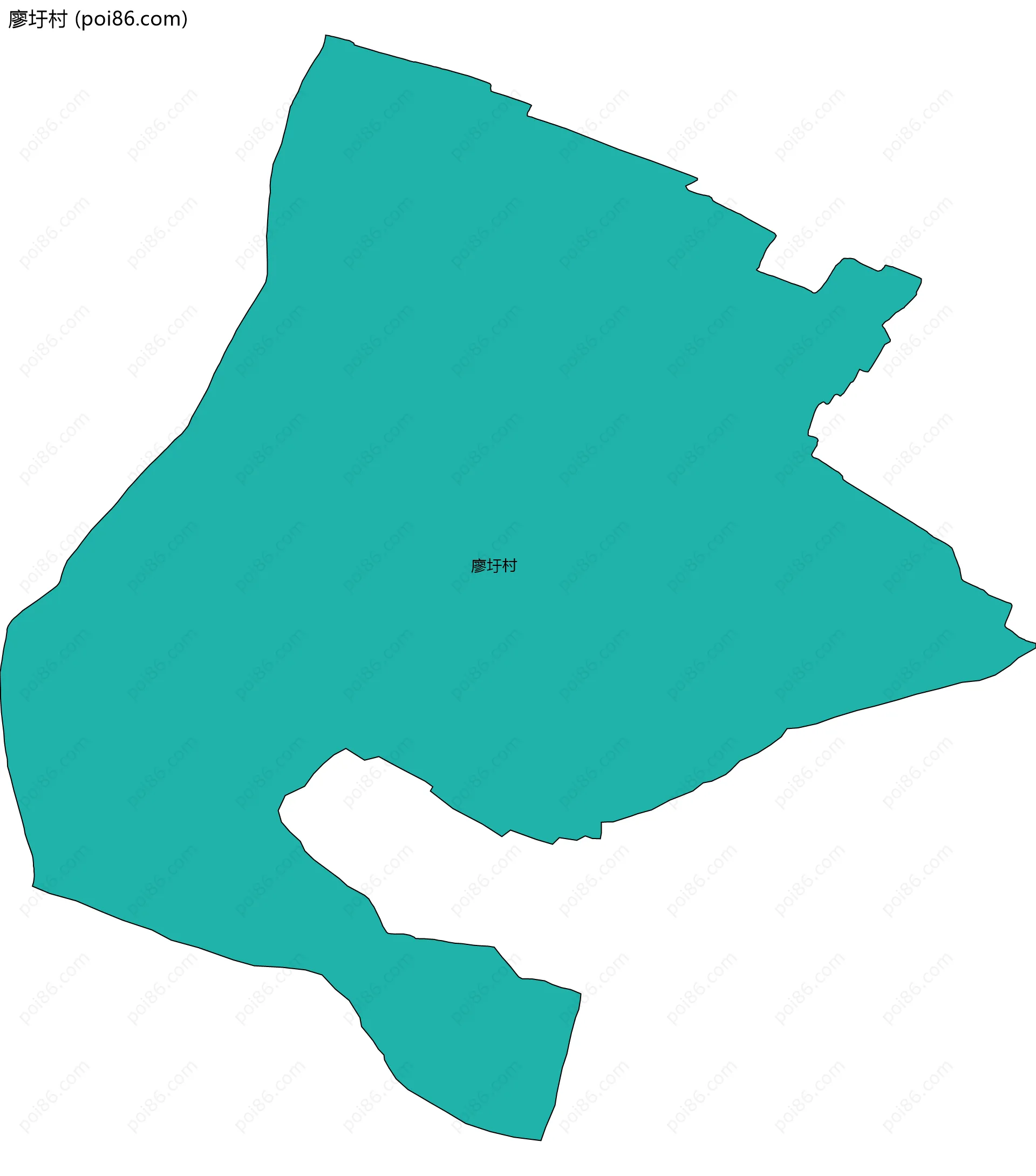 廖圩村边界地图