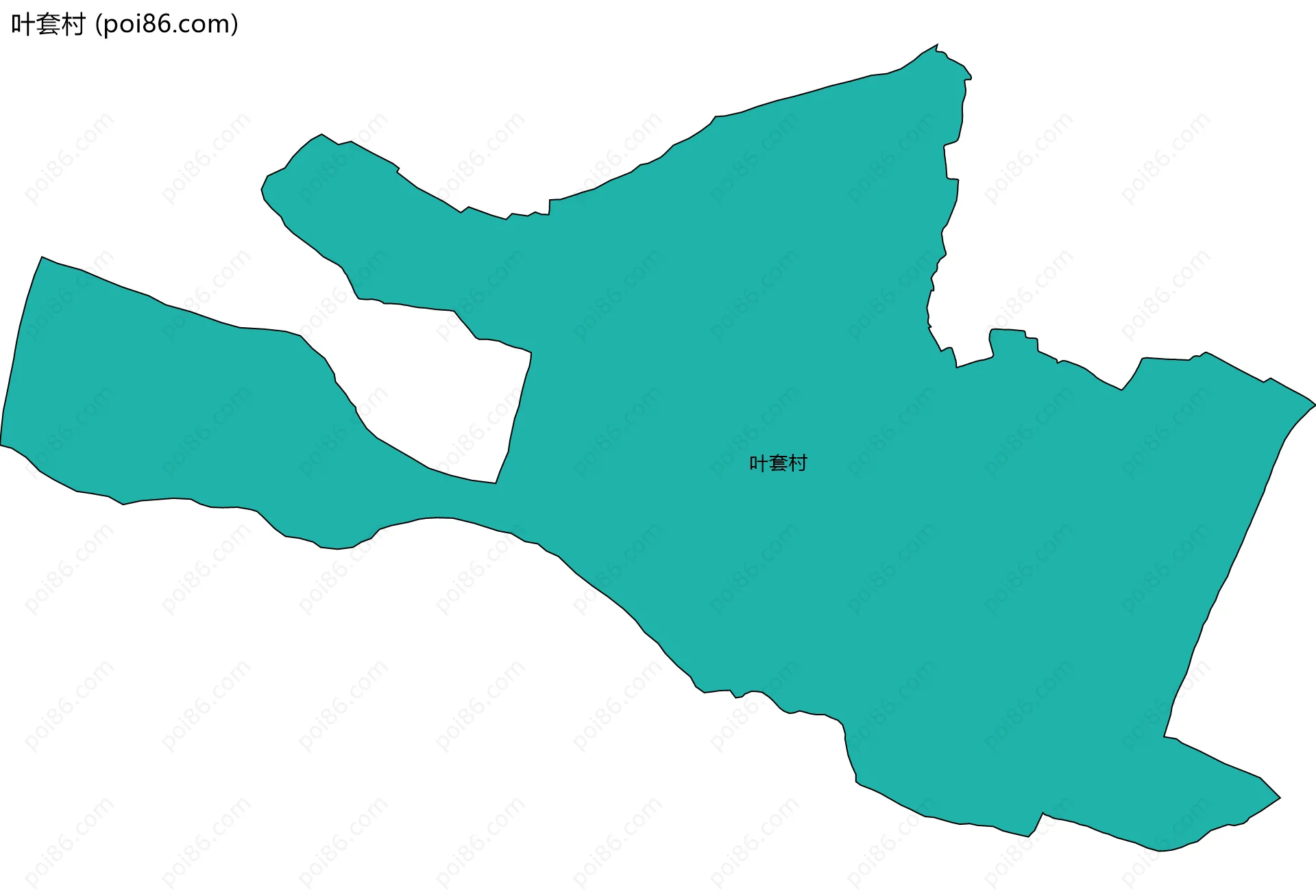叶套村边界地图