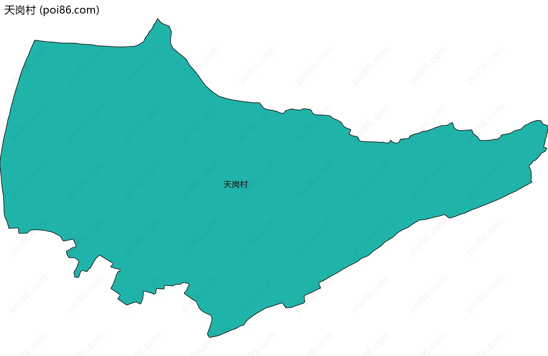天岗村边界地图