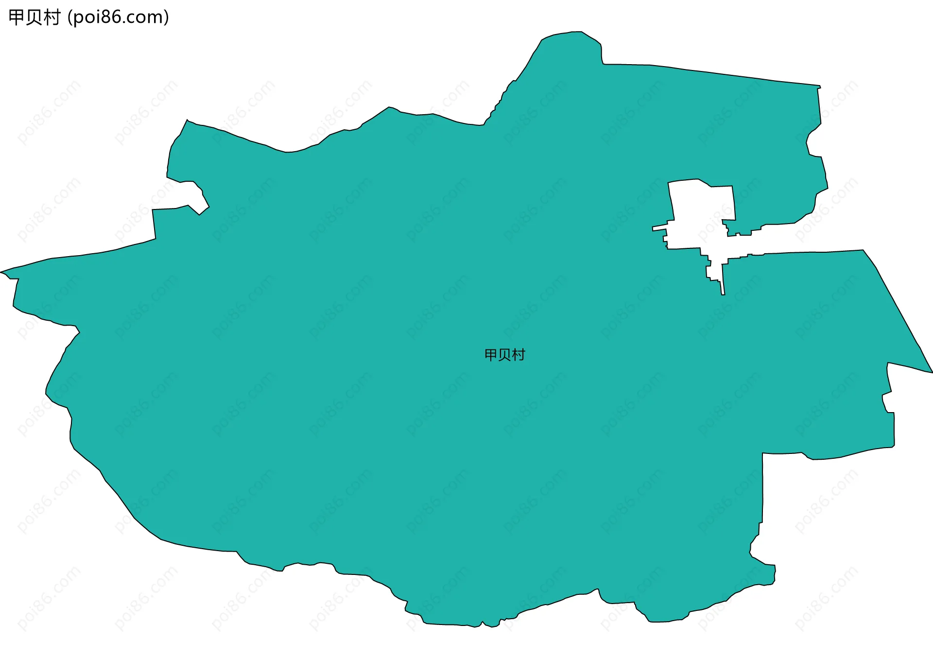 甲贝村边界地图